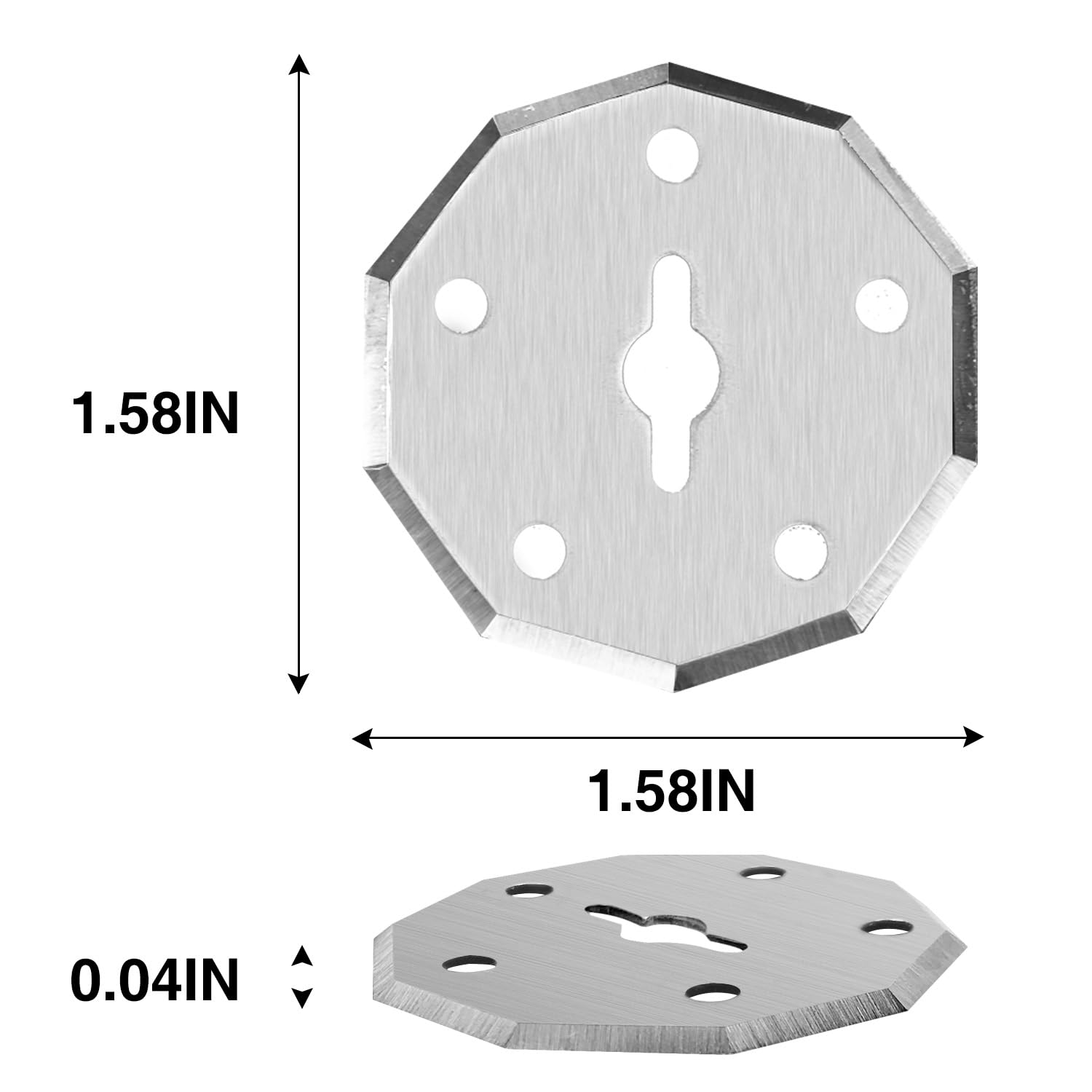 SnapFresh 4V Electric Scissor Replacement Blades, Compatible with SnapFresh EC0601C/EC0601P Zip Snip Cardboard Cutter(1-1/2"),Fits WX082L/ WX081L(2 Pack)