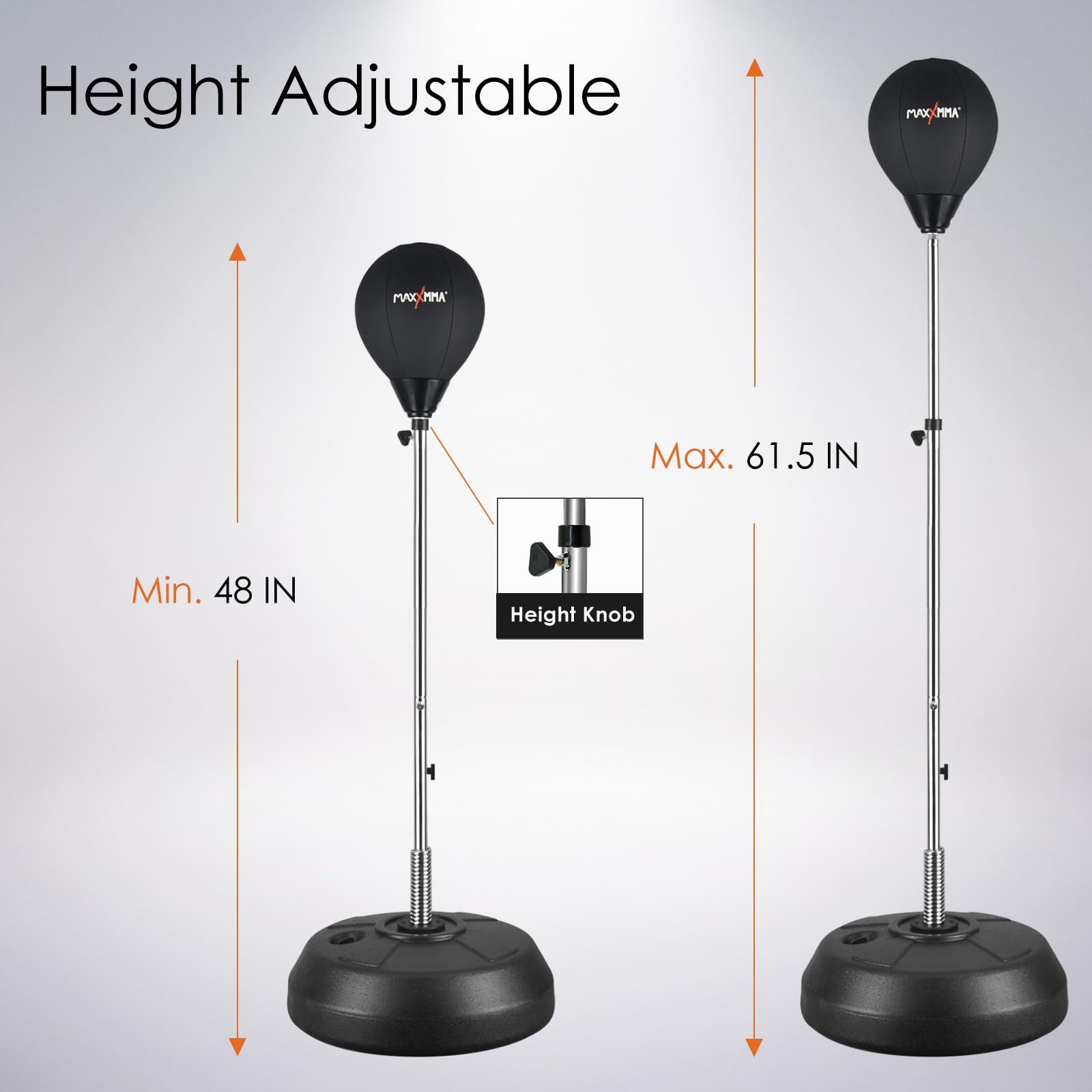 MaxxMMA Speed-Adjustable Freestanding Reflex Bag Kit