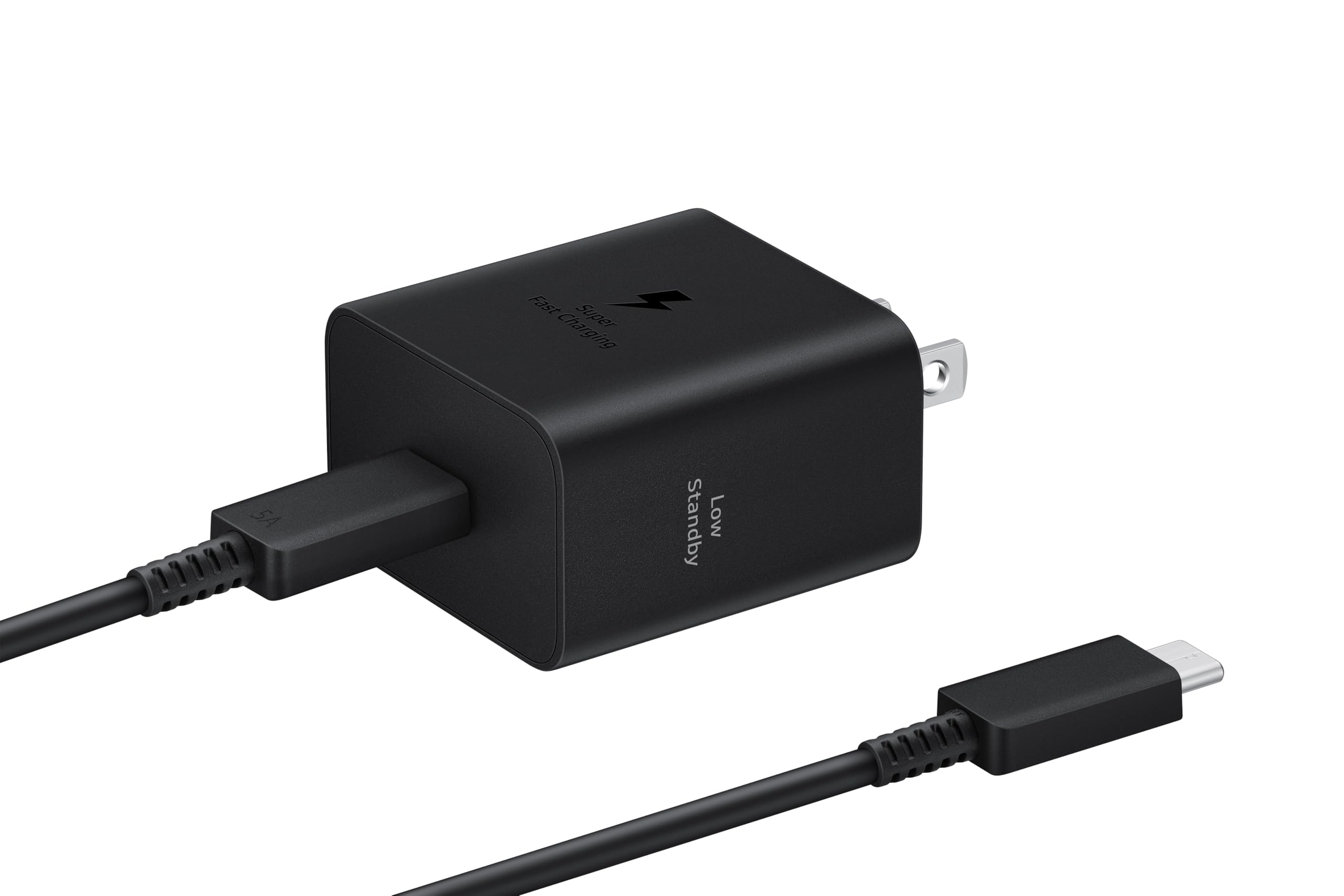 SAMSUNG 45W Wall Charger Power Adapter with Cable Included, Super Fast Charging for Galaxy Phones, Tablets and USB Type C Devices, Low Standby Power Consumption, EP-T4511XBEGUS, Black