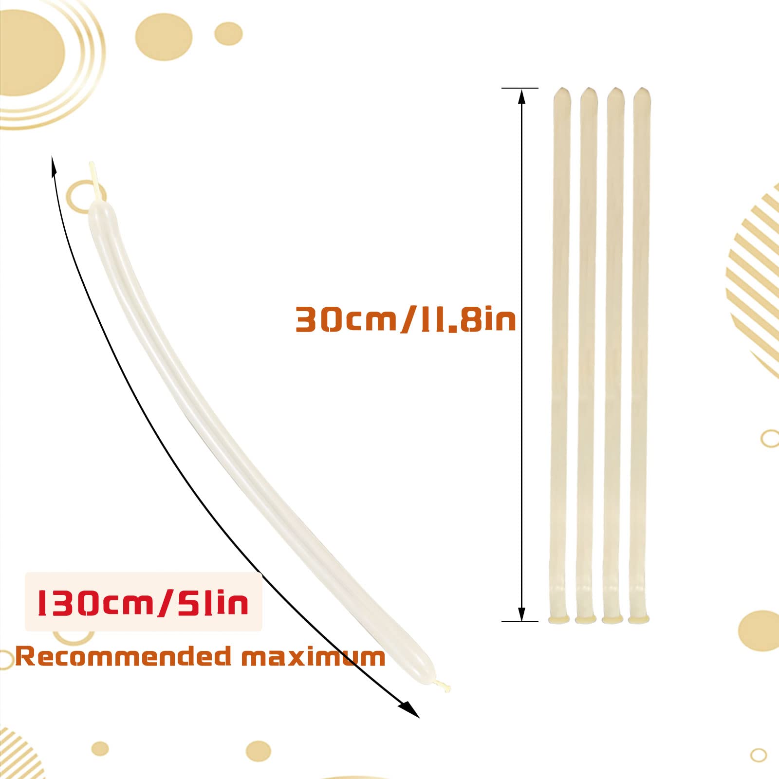 ZBYDNG 260 Balloons Clear, Thickening Long Balloons for Tying Arch, Twisting Latex Animals Magic Modeling Skinny Birthday Balloon for Kid‘s Party Wedding Decoartion Supply 100pcs