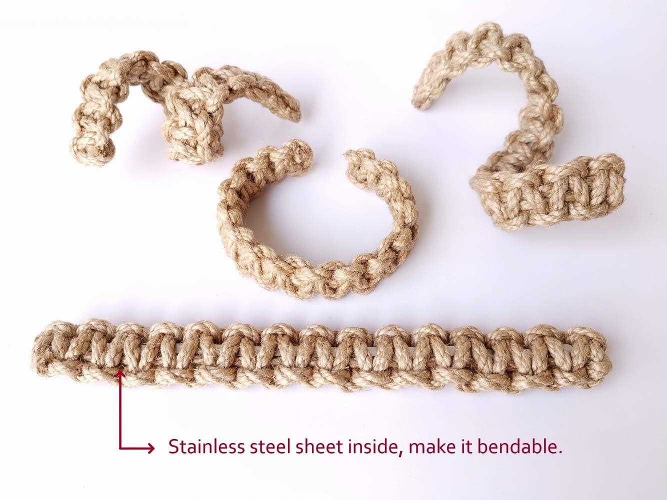 Braided Curtain Tiebacks for Drapes, Rustic Curtain holdbacks Set of 4, Handmade Curtain Ties for Sheer/Light Weight Drapes