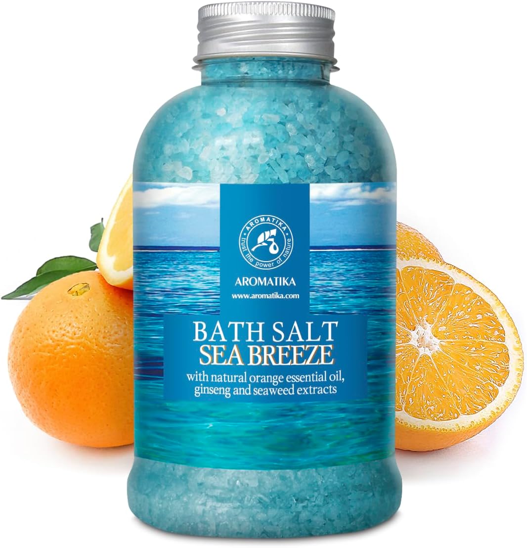 Bath Sea Salt 46 Oz - Sea Breeze Salt - Natural Bath Sea Salts - Best for Good Sleep - Relaxing - Calming - Body Care - Beauty - Aromatherapy