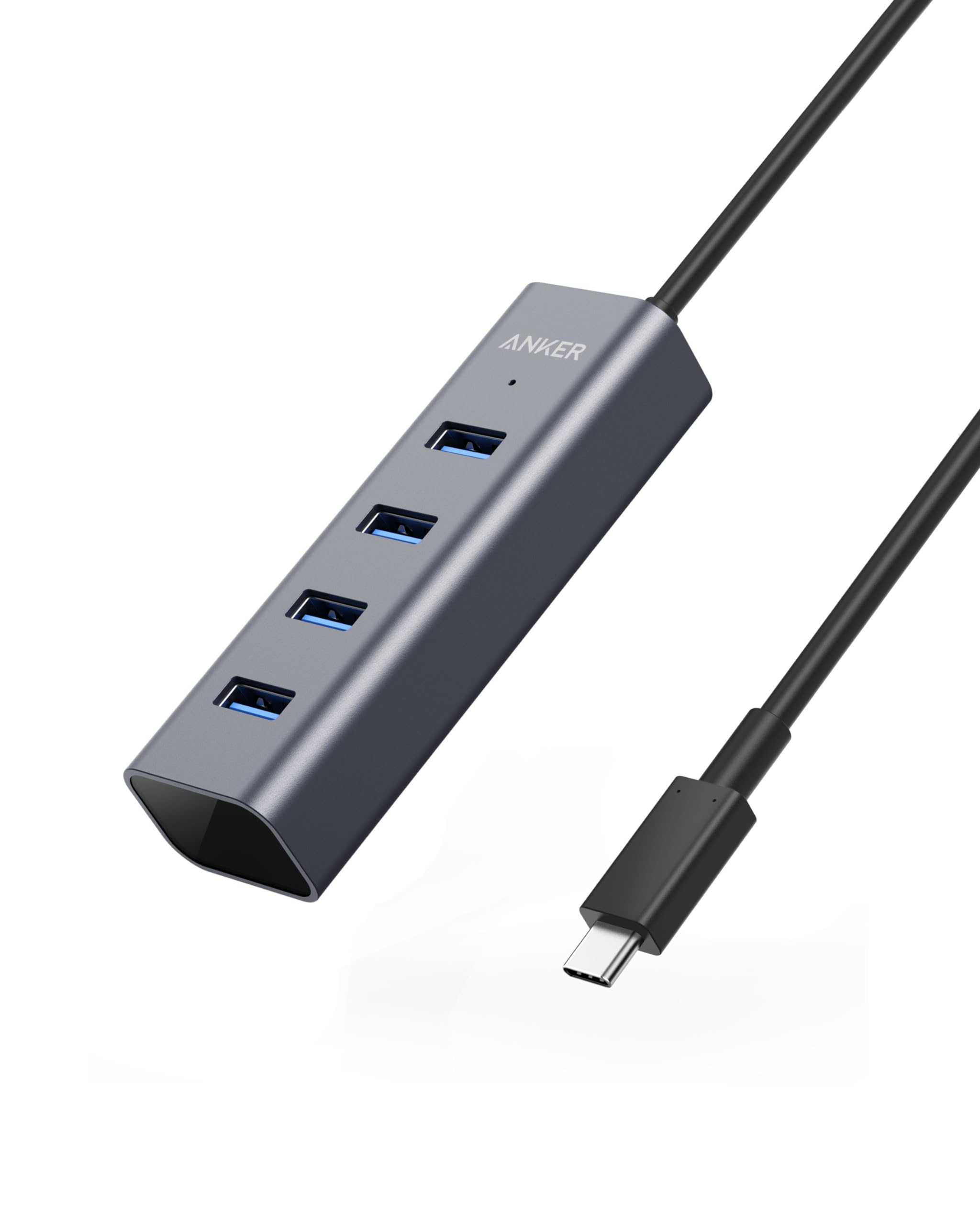 Anker USB C Hub, 4 USB 3.0 Ports, Aluminum USB-C toUSBAdapter, Compatible with MacBook Pro 2018/2017, ChromeBook, XPS, Galaxy S9/S8, and More Devices