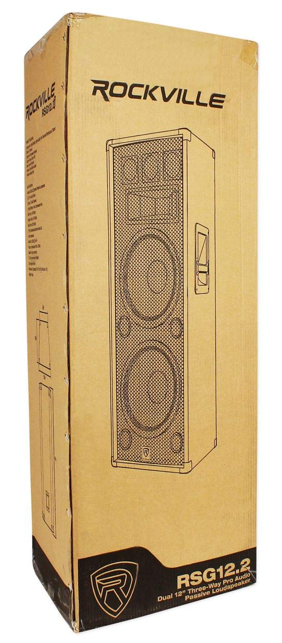Rockville (2) RSG12.28 Dual 12 2000 Watt 8-Ohm Passive Pro Audio PA Speakers