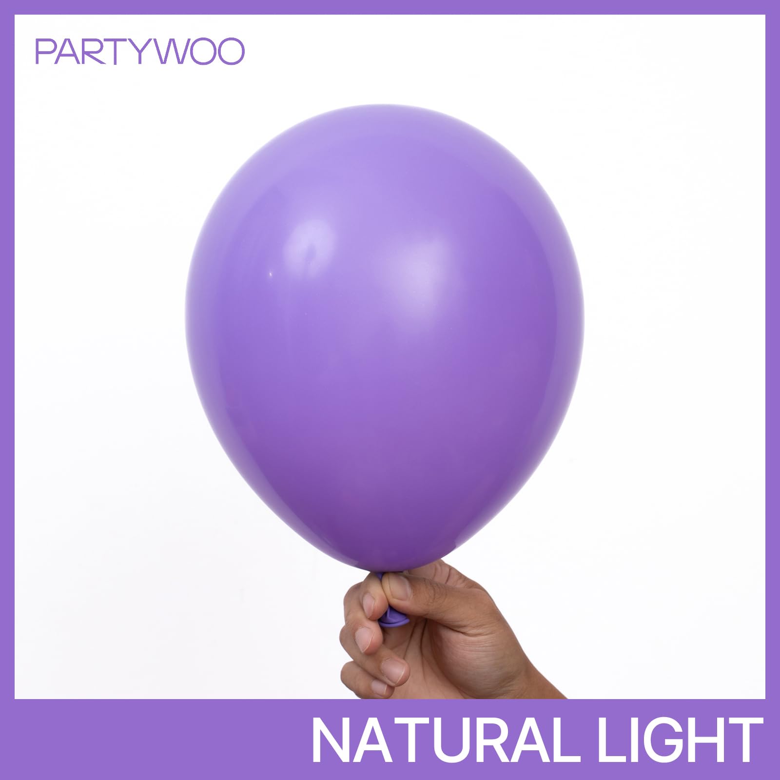 PartyWoo Purple Balloons, 100 pcs Purple Balloon Pack of 18 inch 12 inch 10 inch 5 inch for Purple Balloon Garland Arch Kit Purple Theme Party Birthday Wedding