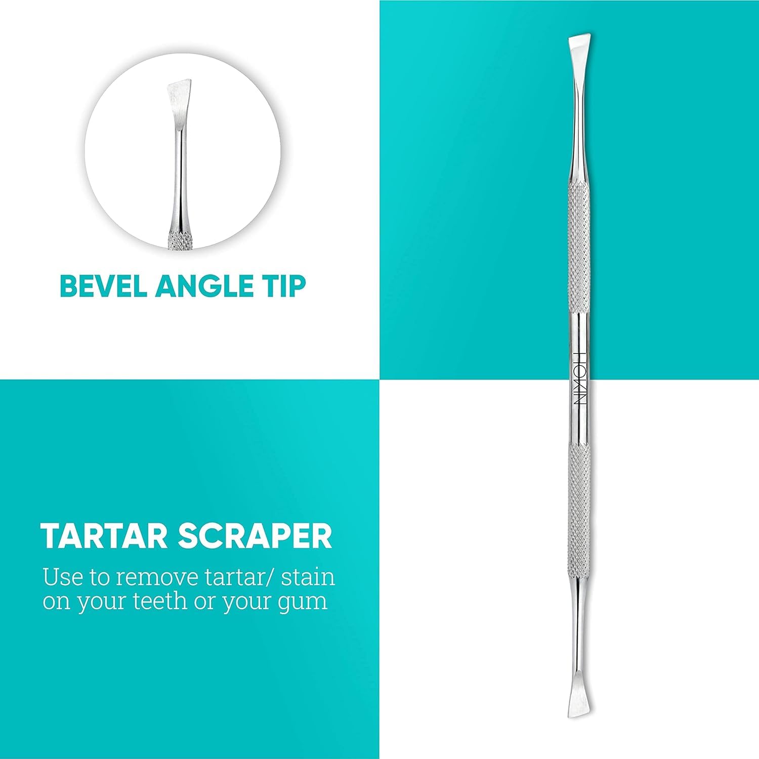 Dental Tools HOKIN Plaque Remover Teeth Cleaning Tool 4 Pcs Dental Care Kit Tooth Filling Repair Set Stainless Steel Dental Tools for Men Women Kids and Pet Care