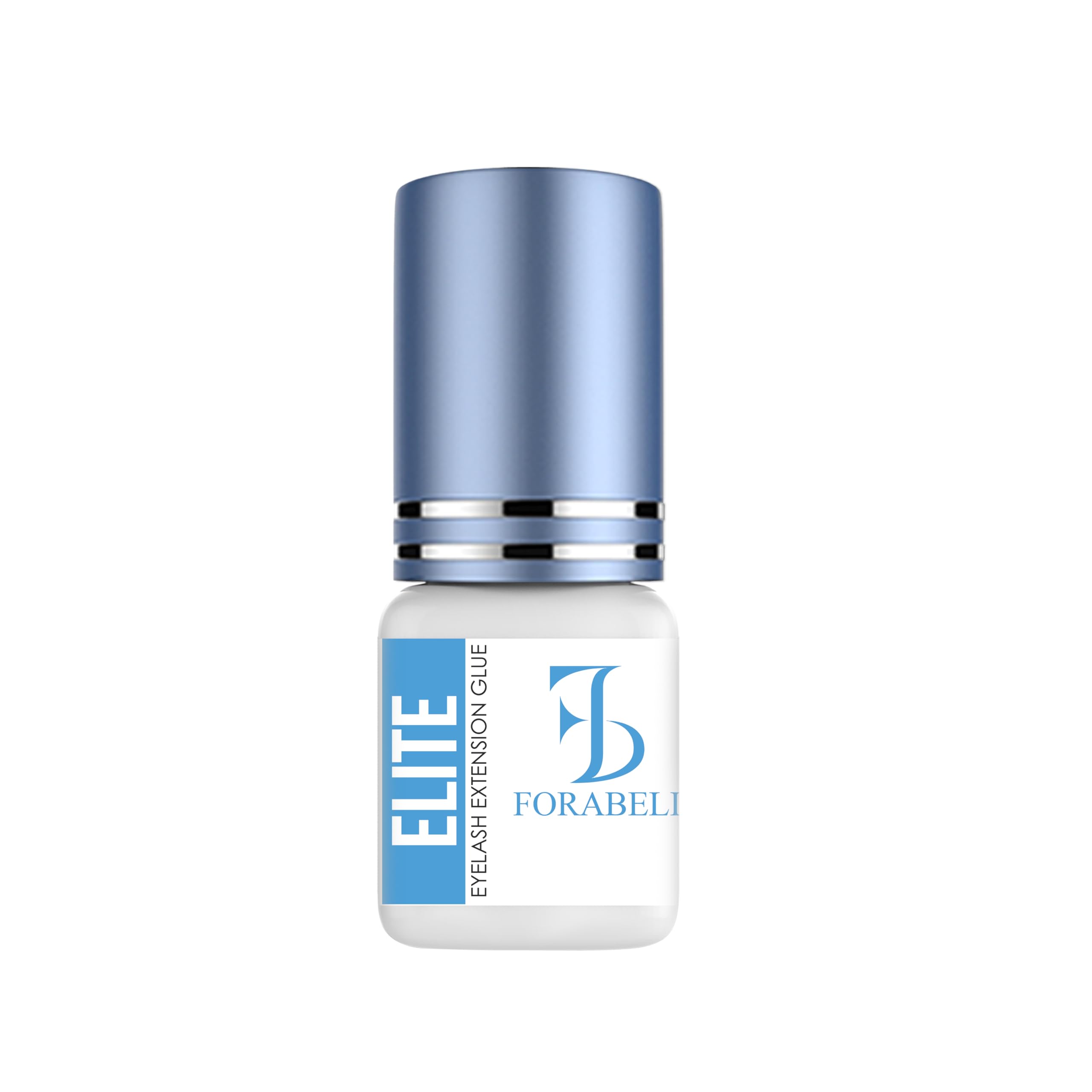 Forabeli Elite Lash Extension Glue - 1 Sec Fast Dry, 7 Week Retention, Maximum Bonding Power, Black Eyelash Adhesive for Professional Use