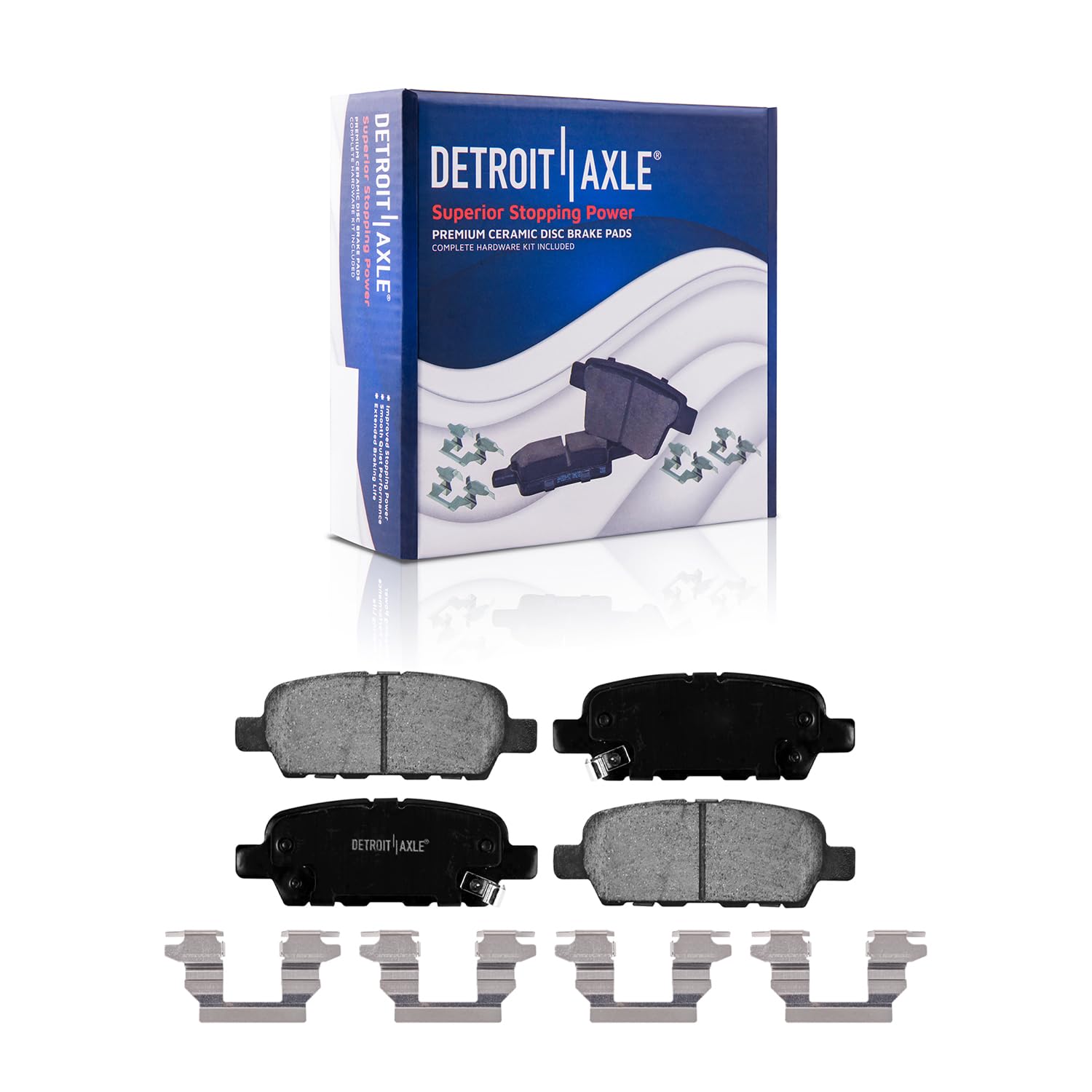 Detroit Axle - Brake Kit for 2008-2013 Nissan Rogue 2009 2010 2011 2012 Front and Rear Disc Brake Rotors Ceramic Brake Pads Automotive Replacement Brake Kits Brakes and Rotors