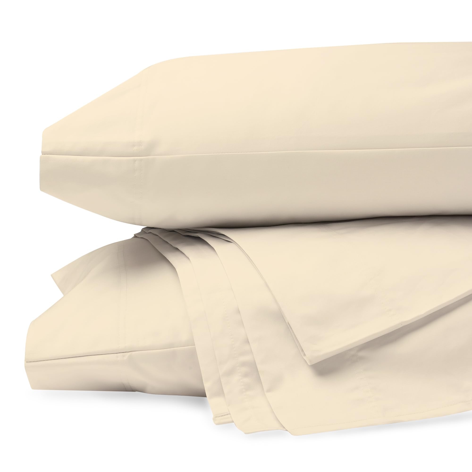 Purity Home King Size Ivory Bed Sheet Set, 400TC Deep Pocket Bed Sheets for King Bed, 100% Cotton Fall Bedding Sheets, Deep Pockets Cooling Sheets for Gifting