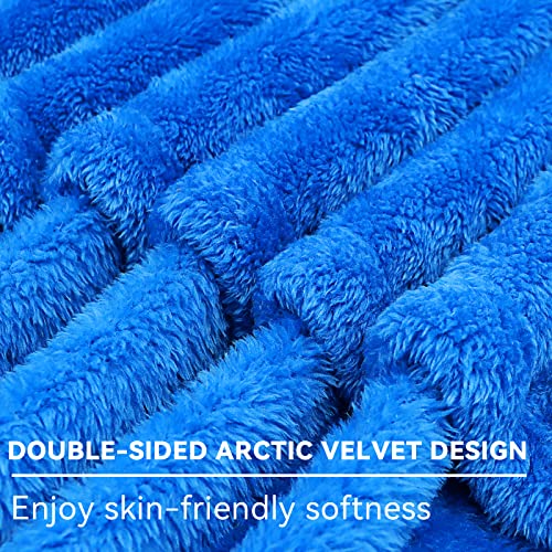 obinsm Warm Blanket Blue Soft Fleece Blankets Throw Blankets for Bed