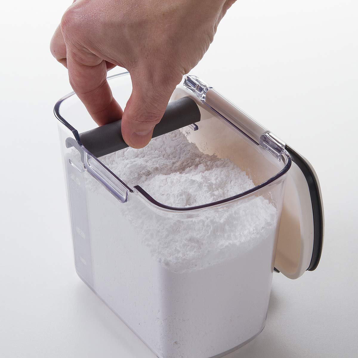 Progressive ProKeeper 1.4 Quart Airtight Powdered Sugar Storage Container,Grey