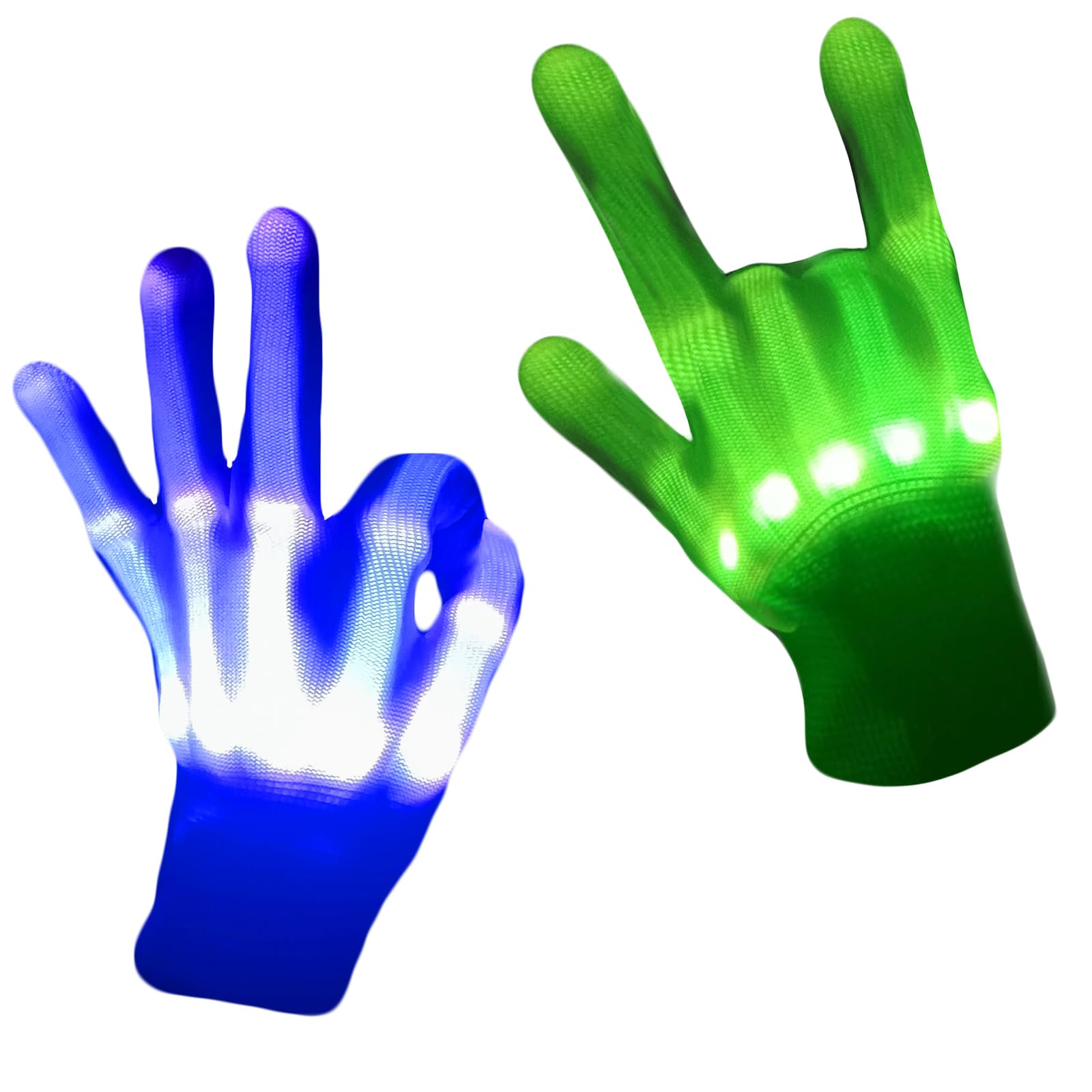 COLEDRE Led Gloves Boys Toys Gifts Age 6-12 Years Old Stocking Stuffers 12 Colors Light Up Birthday Halloween Party for Kids Adults Teens(1PM)