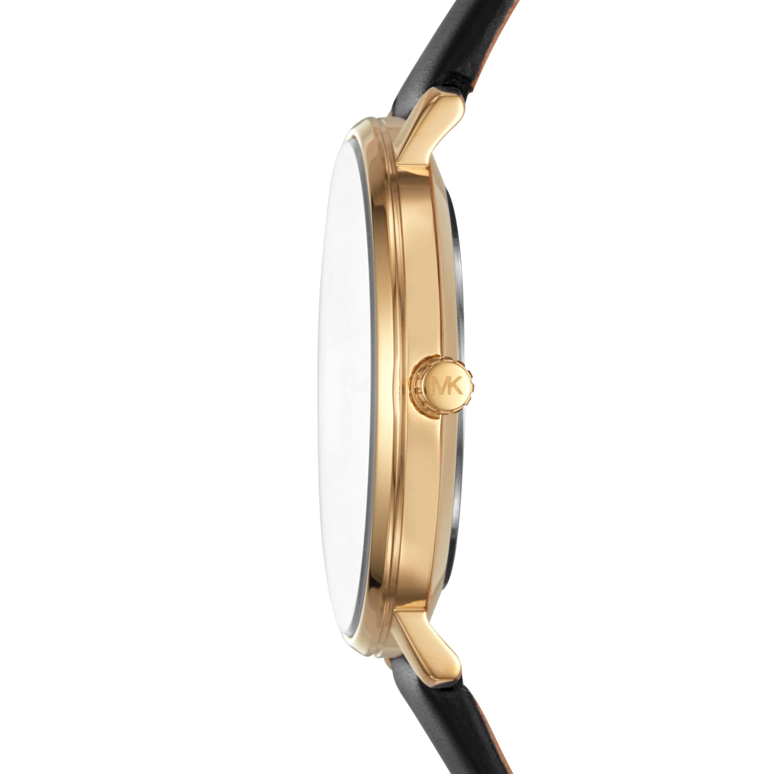 Michael Kors Pyper Three-Hand Black Leather Women's Watch and Jewelry Gift Set (Model: MK1077SET)