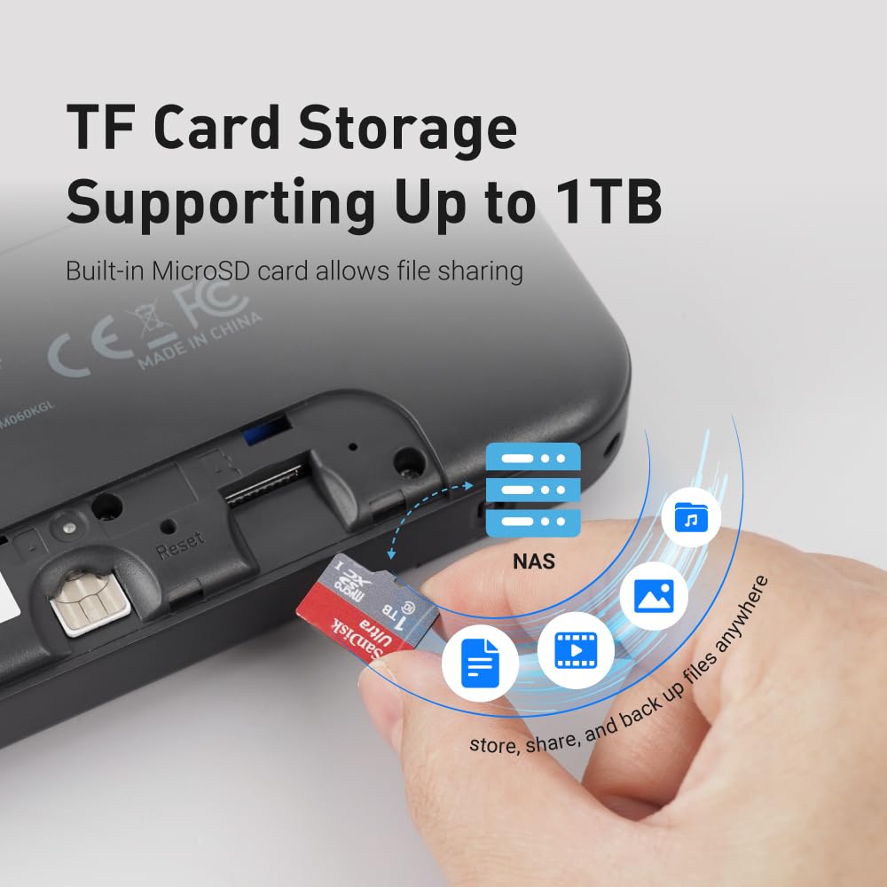 GL.iNet GL-E750V2 (MUDI) 4G LTE Portable Wi-Fi Hotspot for Travel | Mobile Hotspot Device, OpenWrt, OpenVPN, WireGuard, Tor, 7000mAh, Global Version (EM060K-G)