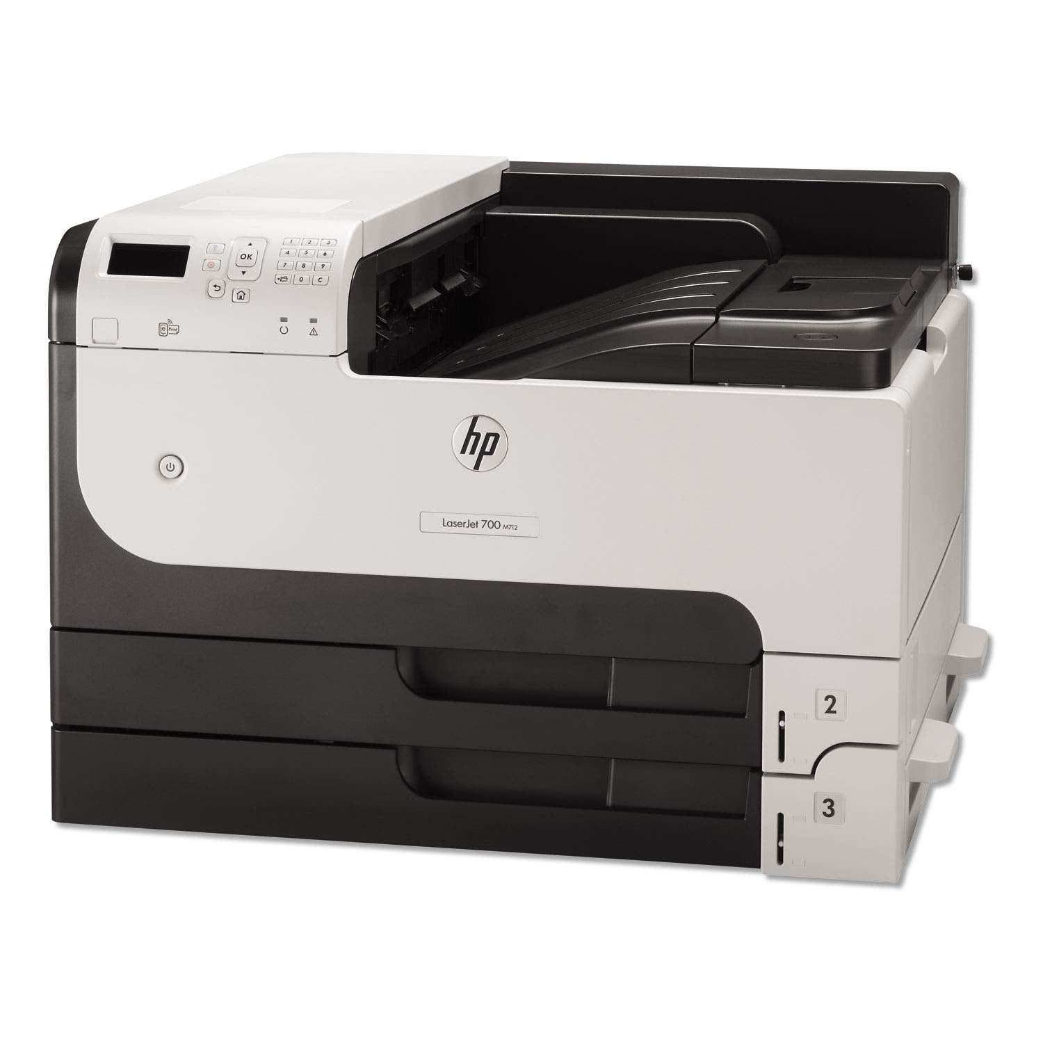 HP LaserJet Enterprise M712dn Monochrome Printer with built-in Ethernet & 2-sided printing (CF236A), Grey