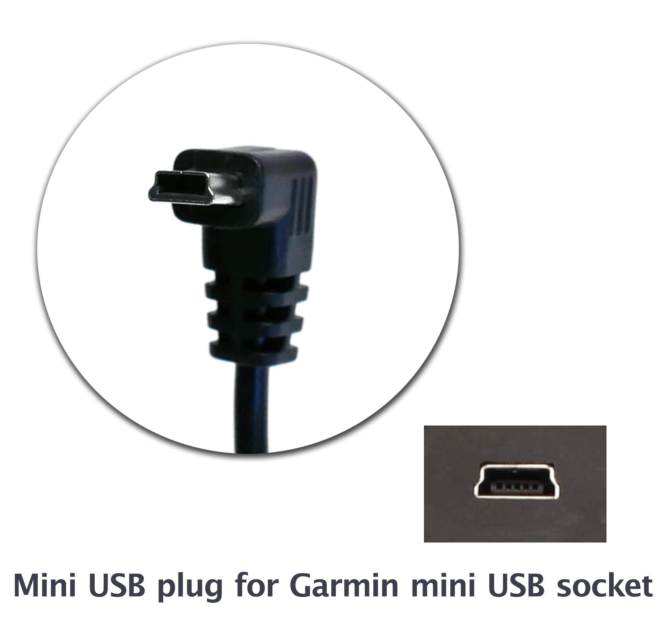 EDO Tech 6 Ft Mini USB Car Charger Power Cord for Garmin Nuvi Drive DriveSmart DriveAssist DriveTrack RV Auto Handheld Navigation GPS TA20 Compatible