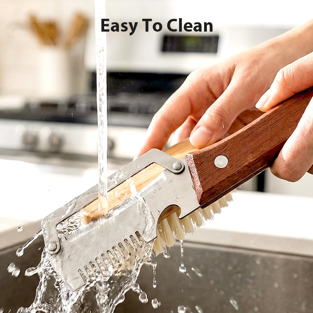 Multi-functional Vegetable Peeler for Kitchen, 2026 New Stainless Steel Peeler with Wooden Handle and Bottle Opener, Fruit and Vegetable Peeler Kitchen Tool for Fruit Veggie Pumpkin (3PCS)