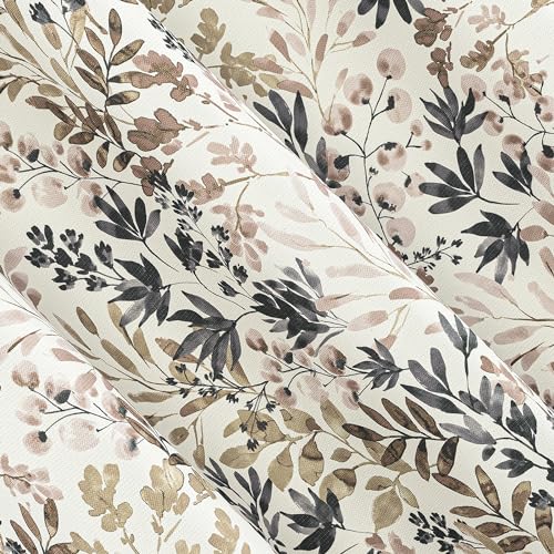 No. 918 Amelie Botanical Print Energy Saving Grommet Curtain Panel, 48" x 63", Blush