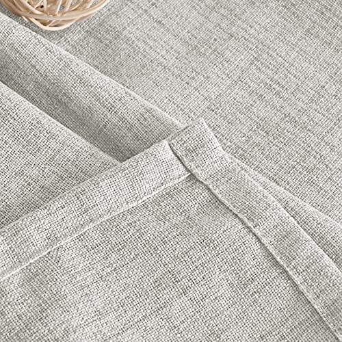 YoungsTex Natural Linen Curtains 84 Inches Long for Bedroom Bronze Grommet Rustic Textured Window Drapes for Living Room Kids Room Divider Light Filtering, 2 Panels, 42 X 84 Inch