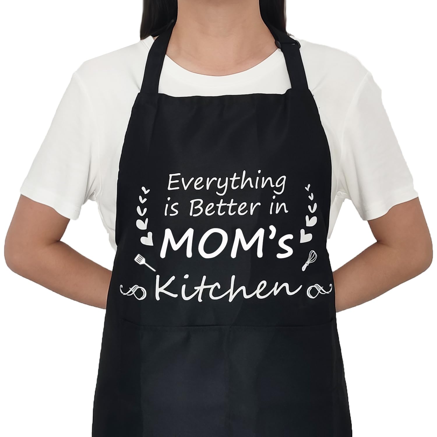 HKOMERE Gifts for Mom, Mom Birthday Gifts from Daughter Son - Cute Apron Gift for Mom - Thanksgiving Mothers Day Birthday Gifts for Mom, The Best Mom Gifts