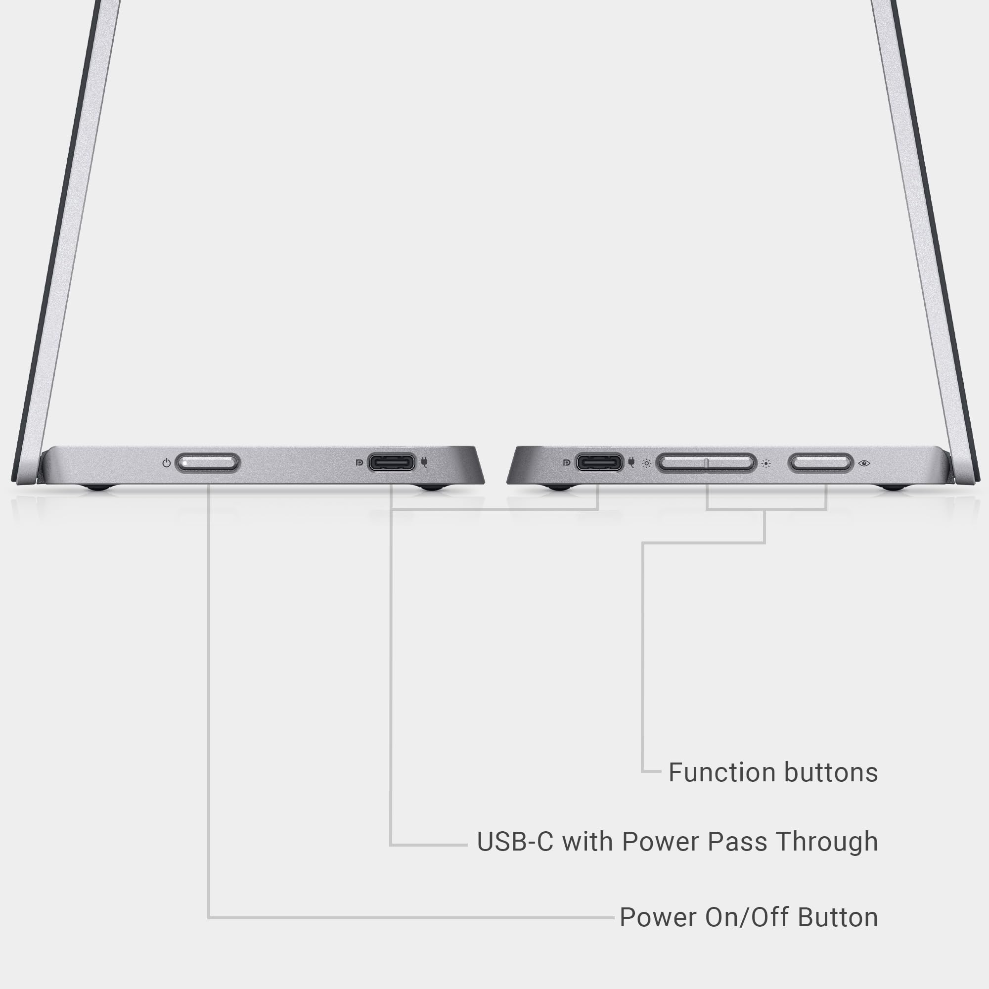 Dell 14 Portable Monitor - P1424H - 14-inch Full HD (1080p) 1920 x 1080, IPS Panel, USB-C connectivity, Comfortview, 3-Year Advanced Exchange Service - Silver