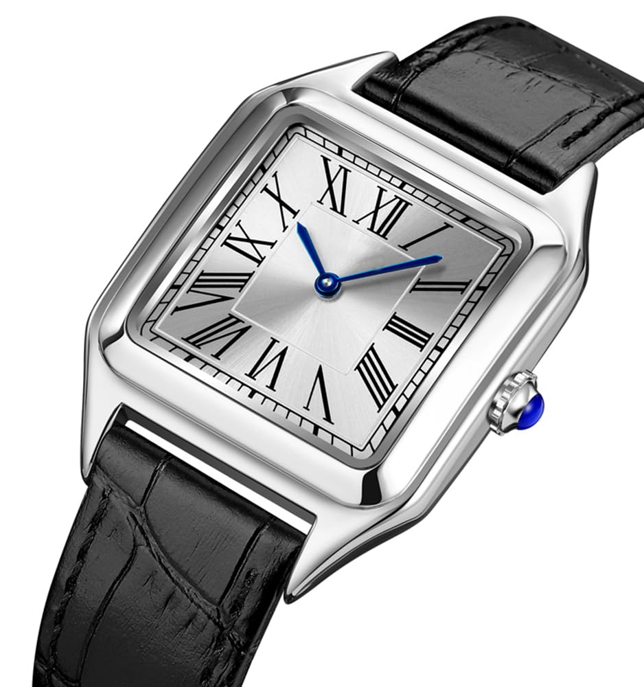 BESTKANG Fashion Retro Square Watches for Women Classic Roman Numeral Analog Quartz Wrist Watch