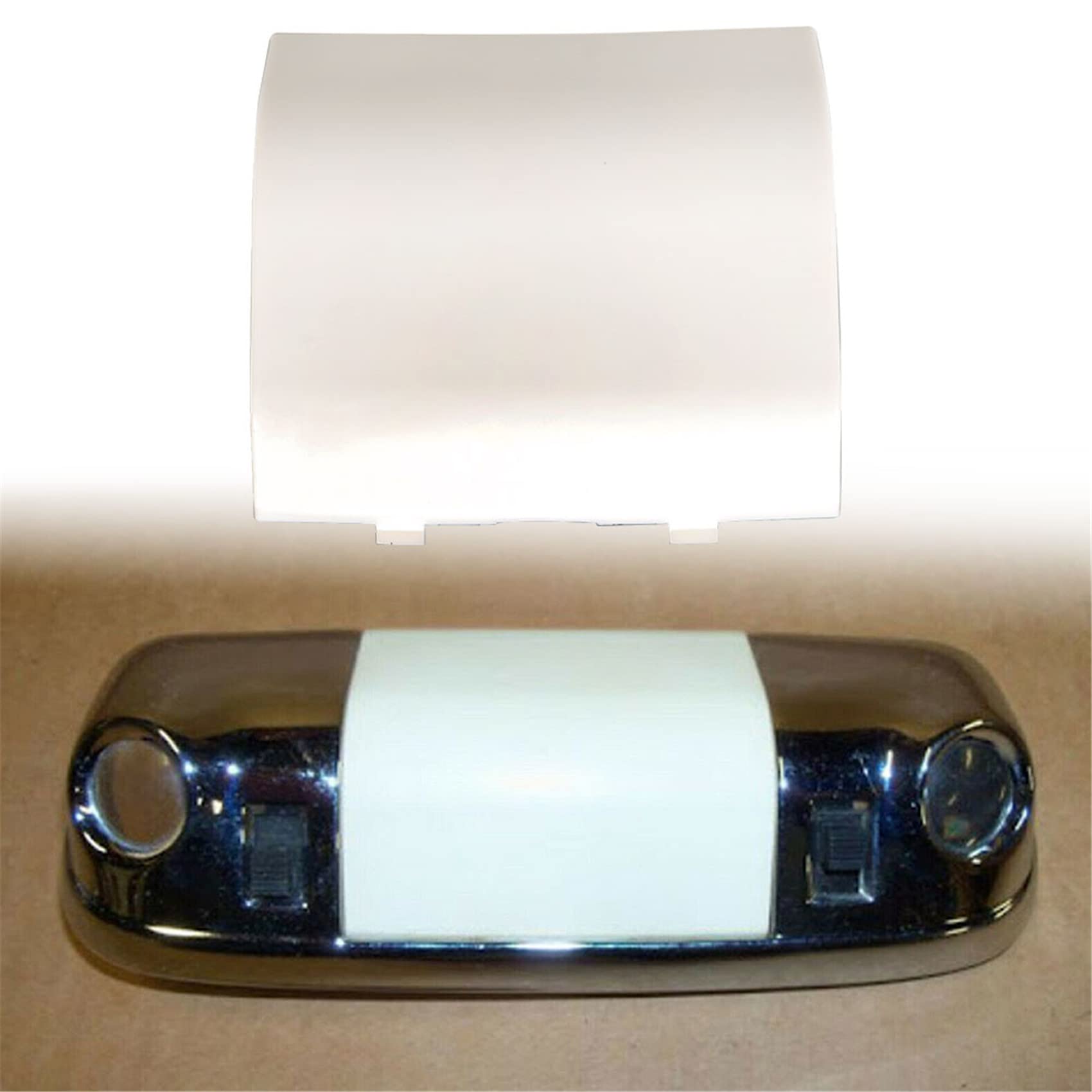 labwork Interior Roof Dome Bulb Lens White Cover Replacement for Mustang F150 F250 1980-1996 Overhead Ceiling Roof Dome Map Light Cover White Rectangular Dome Lens