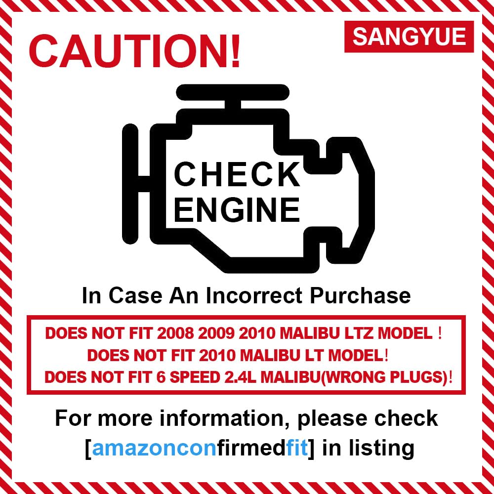 Sangyue Oxygen O2 02 Sensor 1 & 2 for 2010 2011 2012 2013 2014 Chevrolet Chevy Equinox 2.4L GMC Terrain 2.4L Upstream + Downstream 2PCS