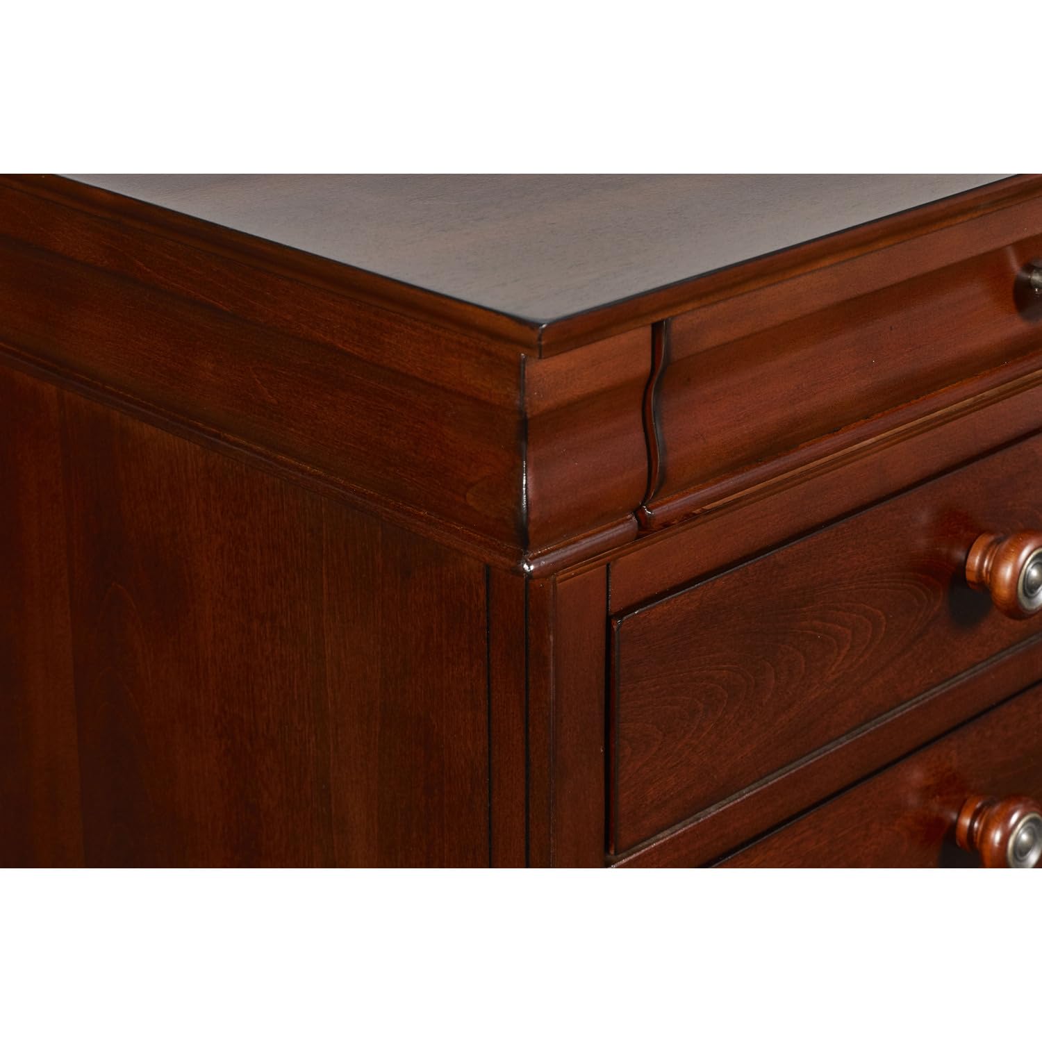 New Classic Furniture Versailles Nightstand, Bordeaux