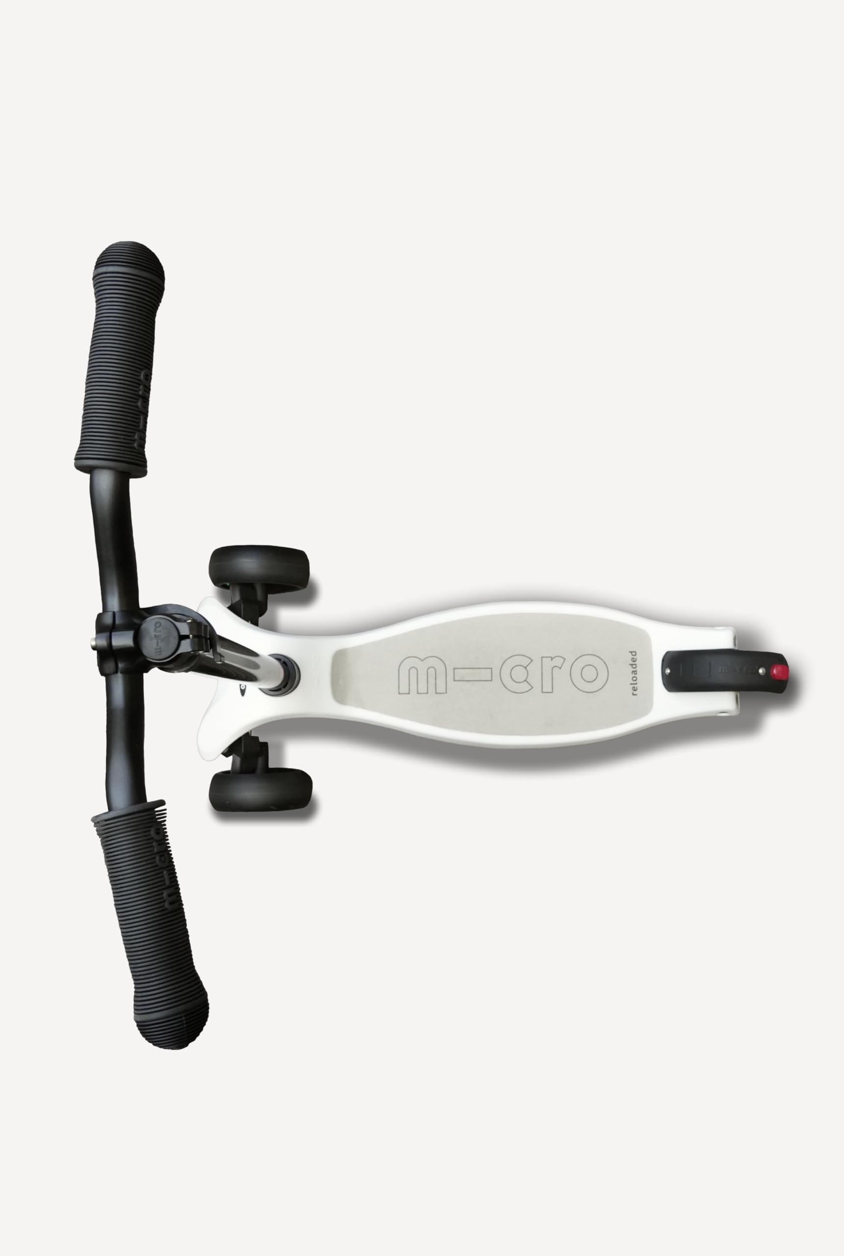 Micro Kickboard Reloaded Three-Wheel Scooter for Big Kids, Teens, & Adults – Lean-to-Steer Carving Ride, Adjustable T-Bar, Wide Wheels, Up to 220 lb, Ages 13+ (White)