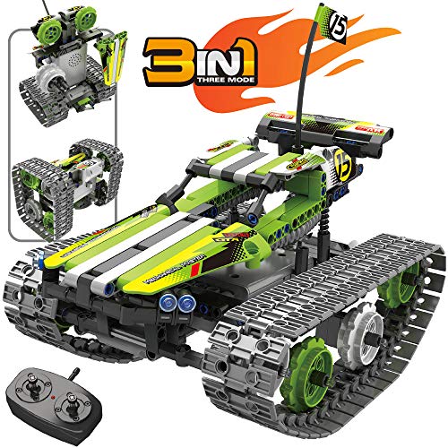 Remote Control Cars Robot Building Kit Educational Toys for Age 8-13 Fun STEM Toys for Kids 3-in-1 RC Car Kit to Build Cool Building Blocks Set Birthday Gift for 8 9 10+ Year Old Boys