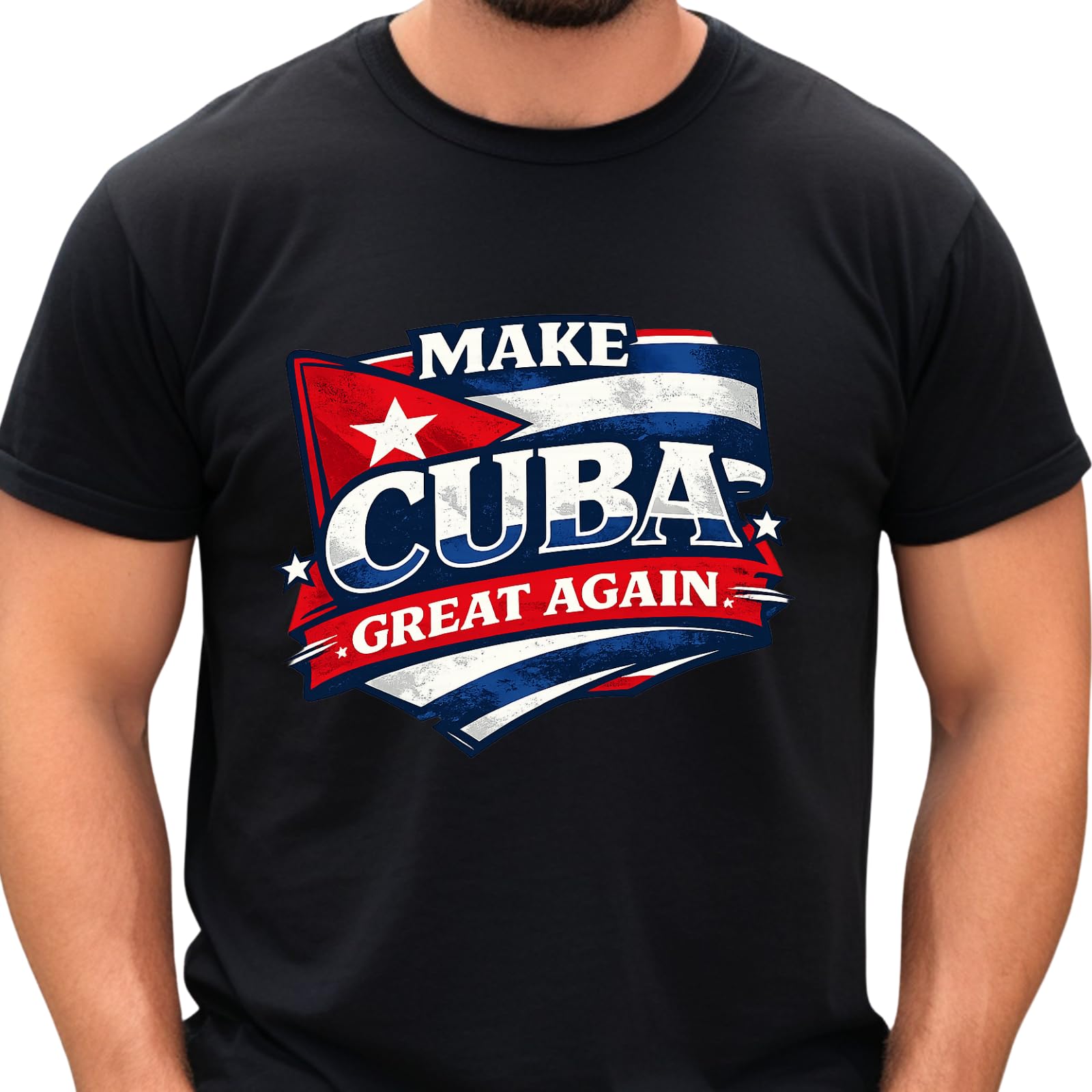 Make Cuba Great Again T-Shirt – Cuban Flag Patriotic Graphic Tee – Unisex Cuba Pride Shirt