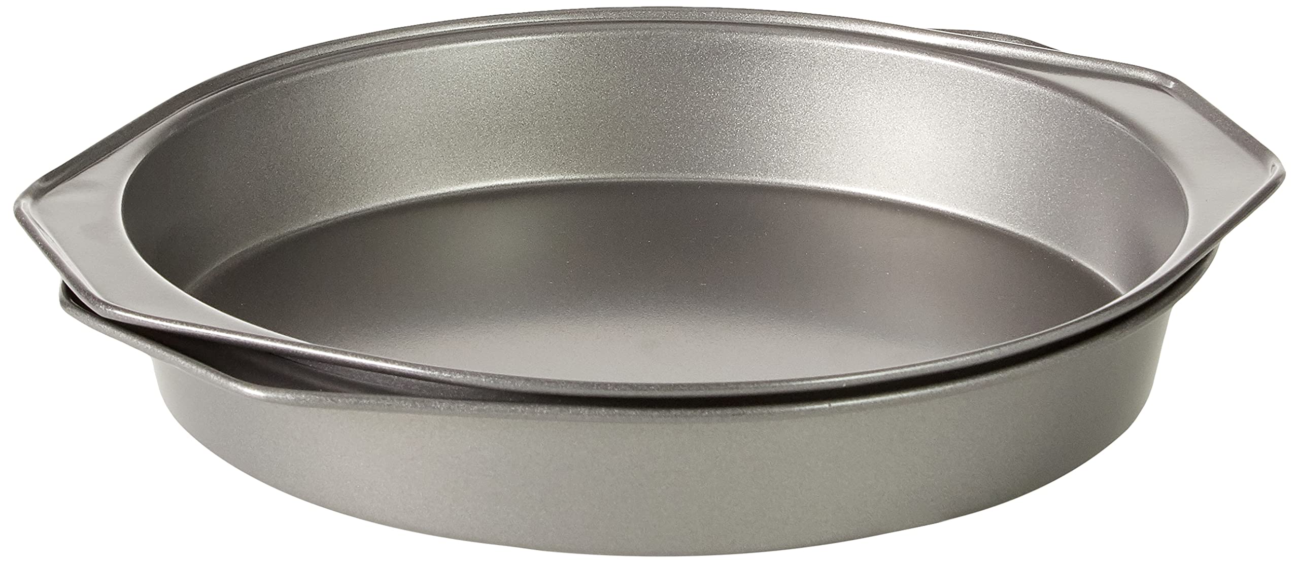 Amazon Basics Nonstick Round Baking Cake Pan, 9 Inch, Set of 2, Gray, 10.7x9.7x1.5cm
