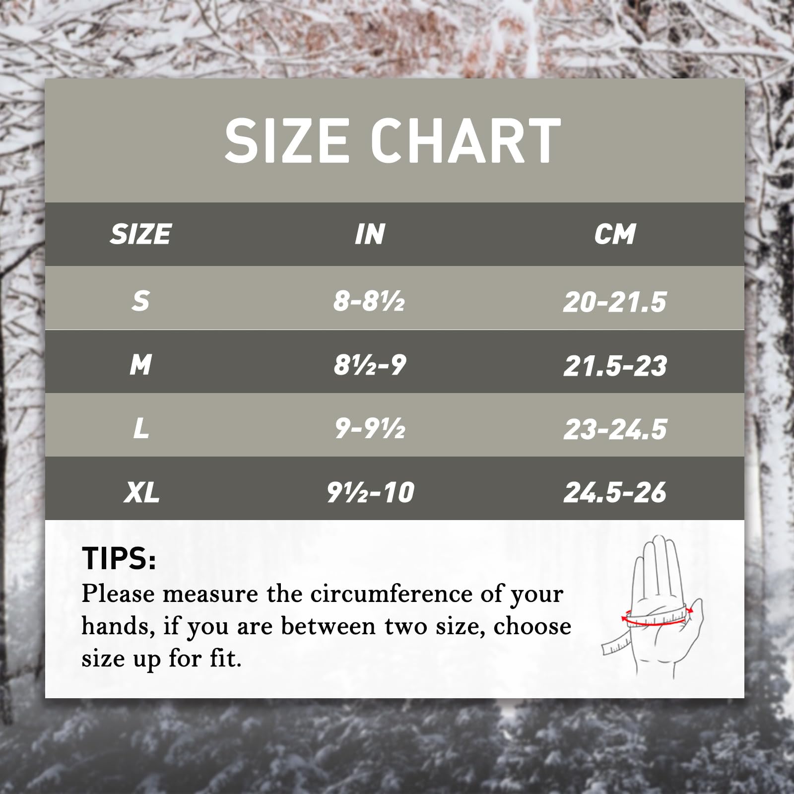 HLDD HANDLANDY Winter Leather Work Gloves, Warm Cowhide Gloves for Cold Weather, Insulated Thermal Winter Gloves
