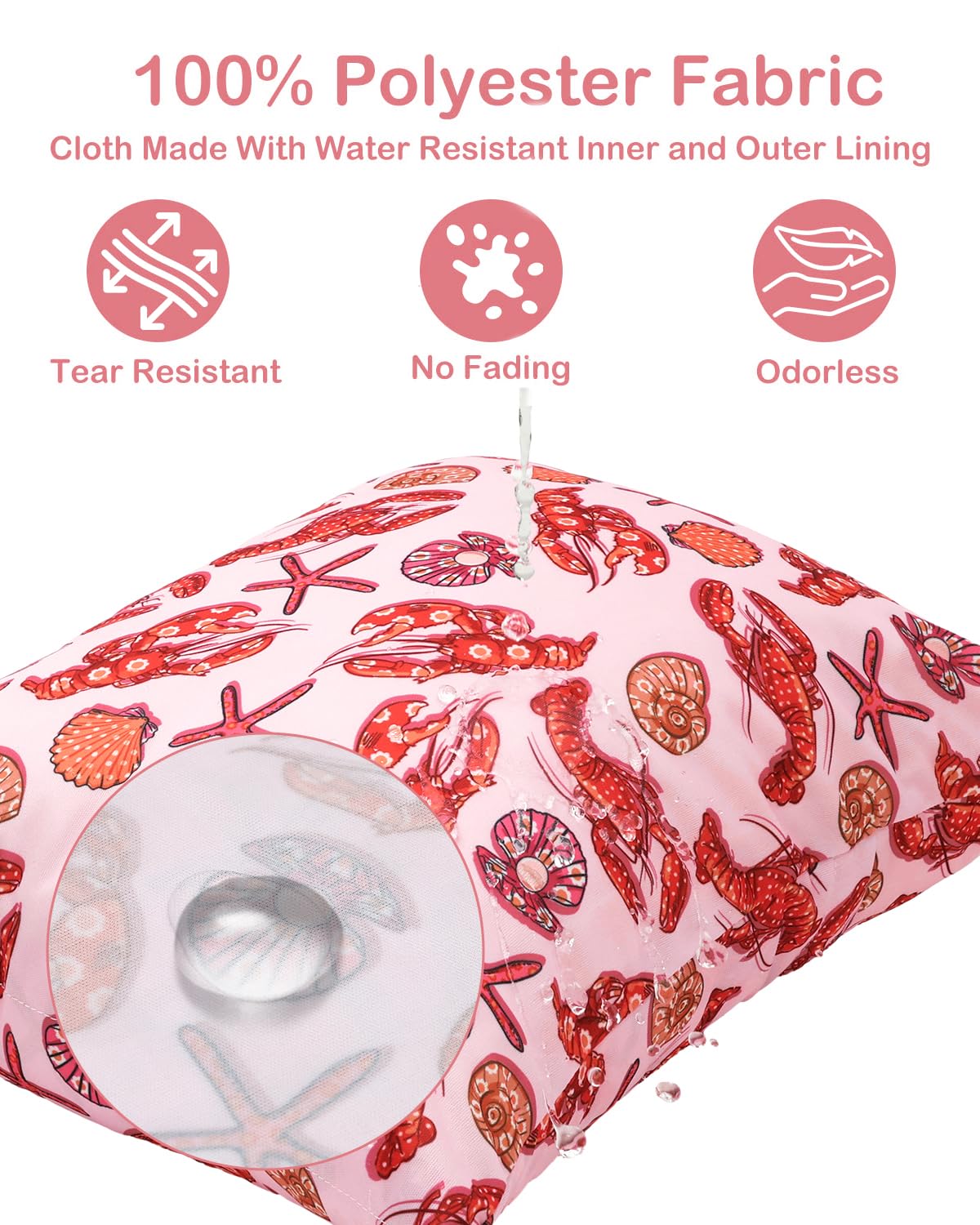 ALVA ALVABABY 2pcs Cloth Diaper Wet Dry Bags Waterproof Reusable with Two Zippered Pockets Travel Beach Pool Daycare Soiled Baby Items Yoga Gym Bag for Swimsuits or Wet Clothes 2LM23