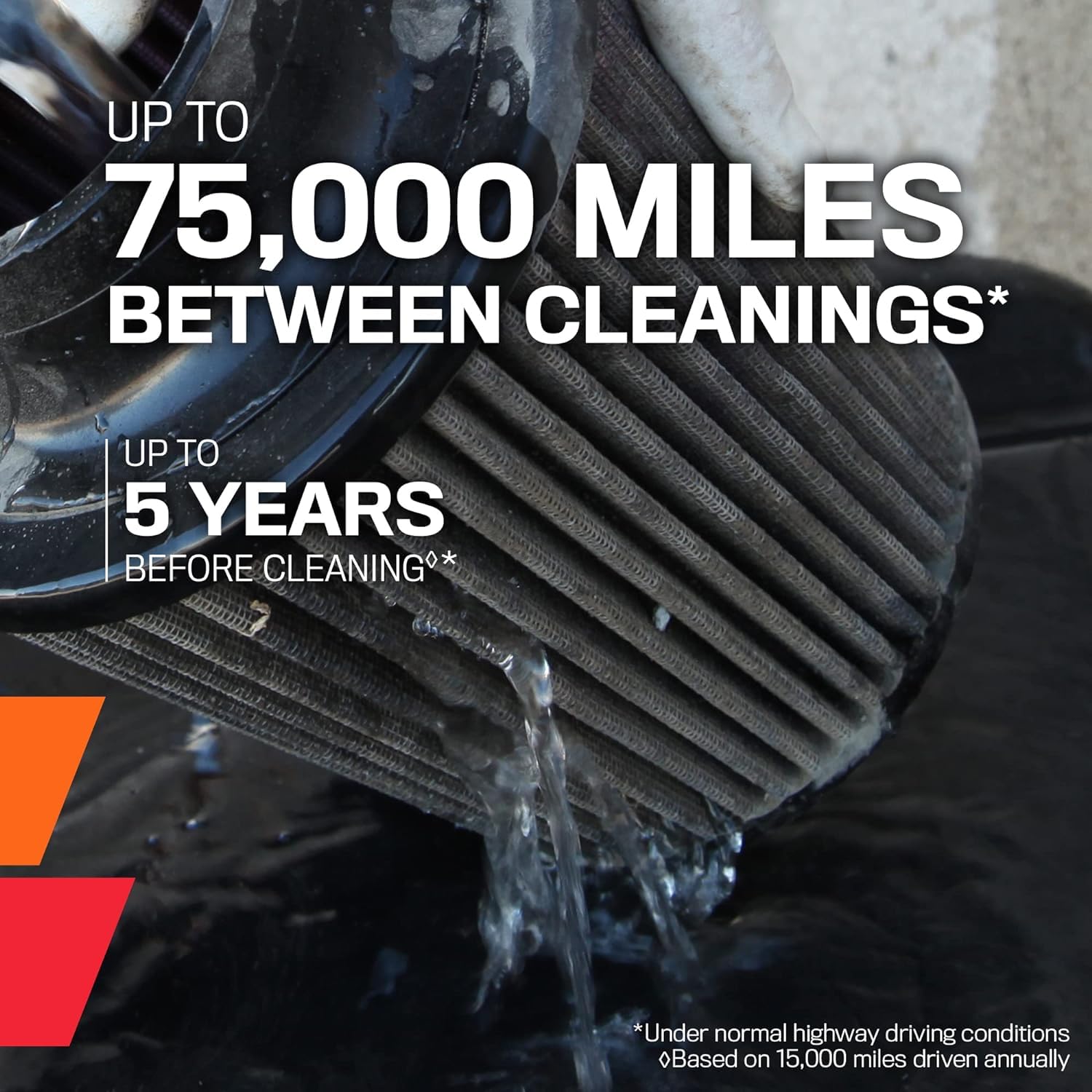 K&N High-Flow Original Lifetime Universal Clamp-On Air Filter: Performance, Premium, Washable: Flange Diameter: 4 In, Filter Height: 9.5 In, Flange Length: 1.6875 In, Shape: Round Tapered, RC-4780