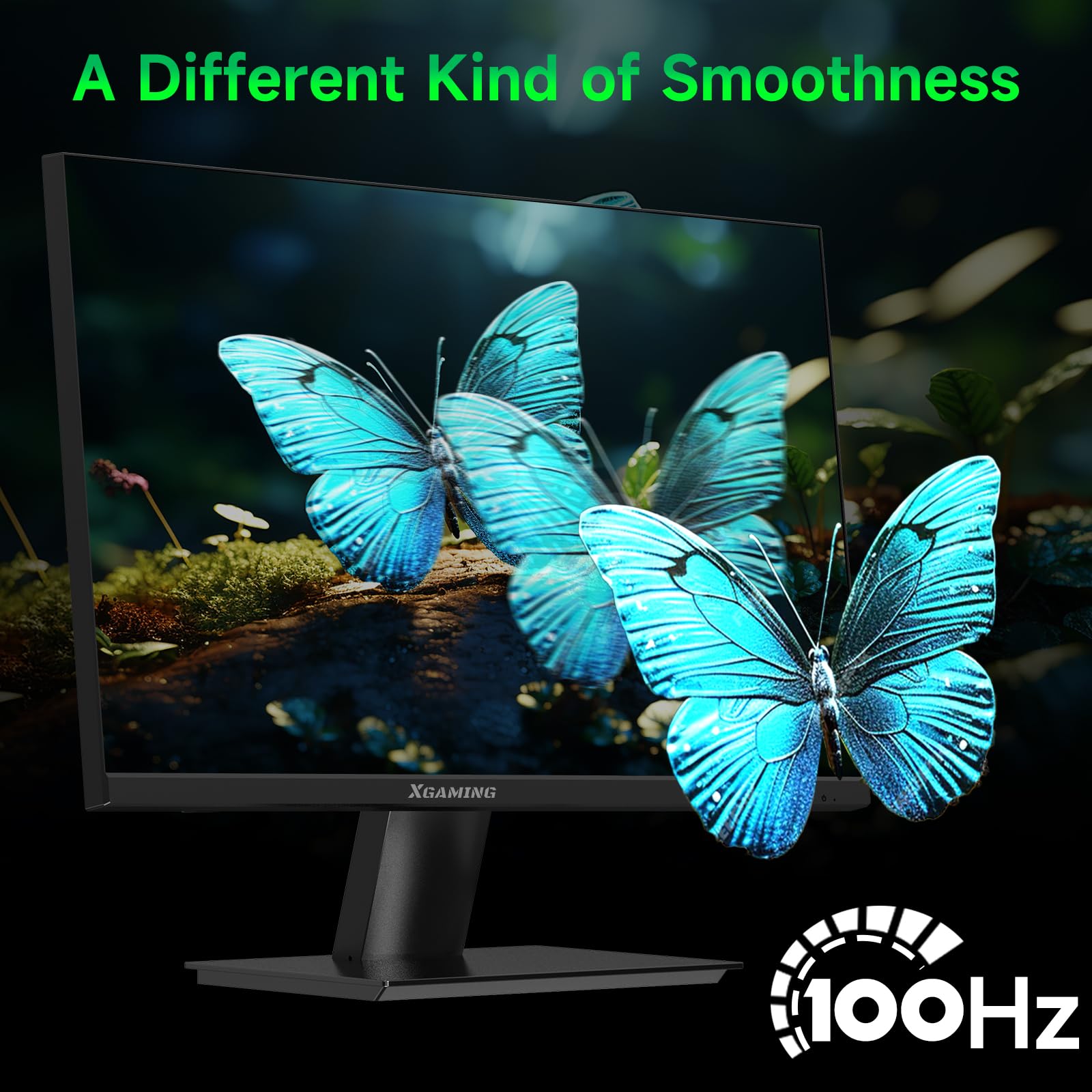 memzuoix Monitor 24 Inch 100Hz, Computer Monitor with HDMI VGA Ports, 1080P PC Monitor with Low Blue Light IPS Eye Care, Build-in FreeSync and Audio Out, FHD VESA Compatible for Home Office