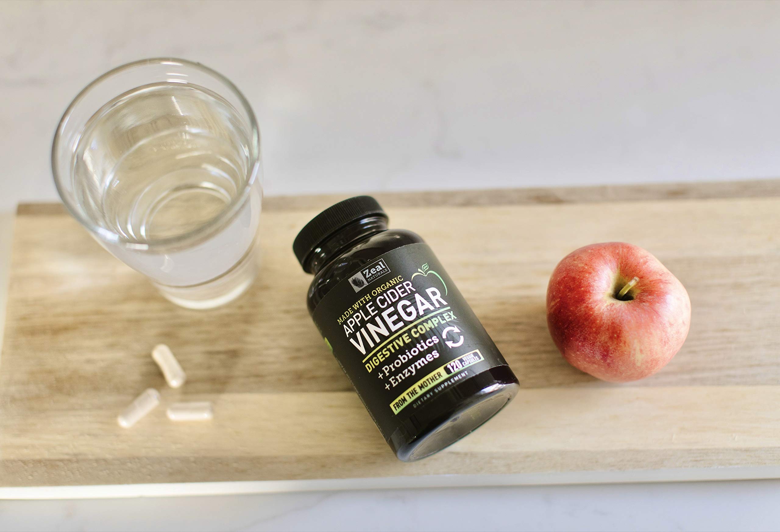 Organic Apple Cider Vinegar Capsules + Digestive Enzymes & Probiotics (1500mg | 120 Capsules) Raw Apple Cider Vinegar Pills & Fiber Supplement for Gut Health, Immune Support, Digestion & Detox Cleanse