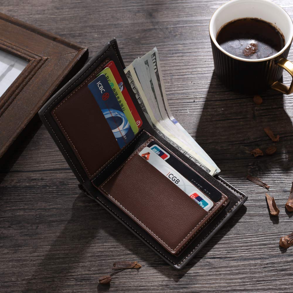 Nameinhea Custom Wallets for Men Personalized Photo Wallet for Men Engraved Wallets Personalized Gifts for Dad Husband Son,Valentines Day Gifts for Him (Custom Wallet -1)