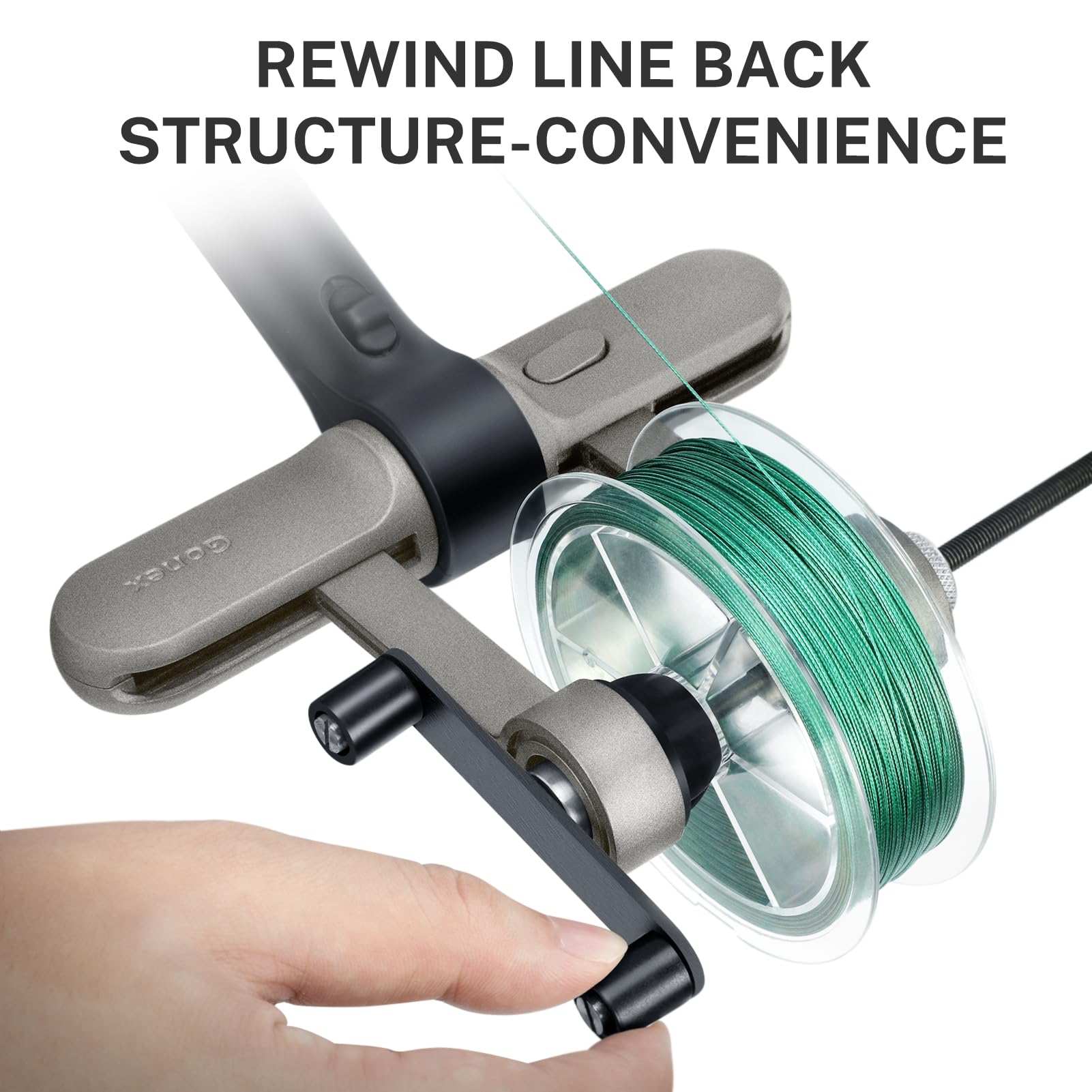 Gonex Fishing Line Spooler with Unwinding, No Line Twist, Adjustable Line Winder for Spinning, Cast, Spincast Reels, Spool Spooling Station System, Function Installation-Free