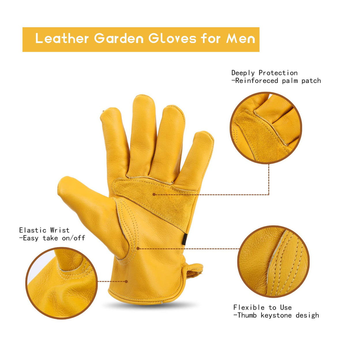 Lusaya for Men Women Gardening gloves, anti-puncture gloves, daily protective gloves,,For Gardening/Wood Cutting/Farm/Construction/Riding