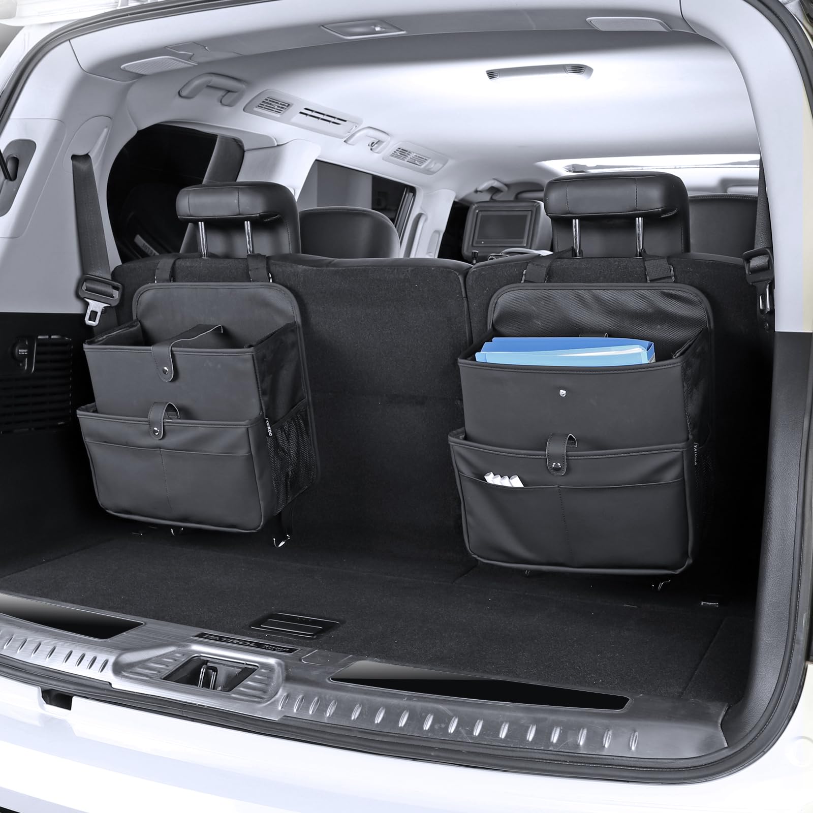 TAIKOO Front Seat Car Organizer,Car File Organizer-Hanging Letters/Legal Folders/Laptops and Tablets,Car Office Large Capacity A4 Letter Sized Document Storage Bag