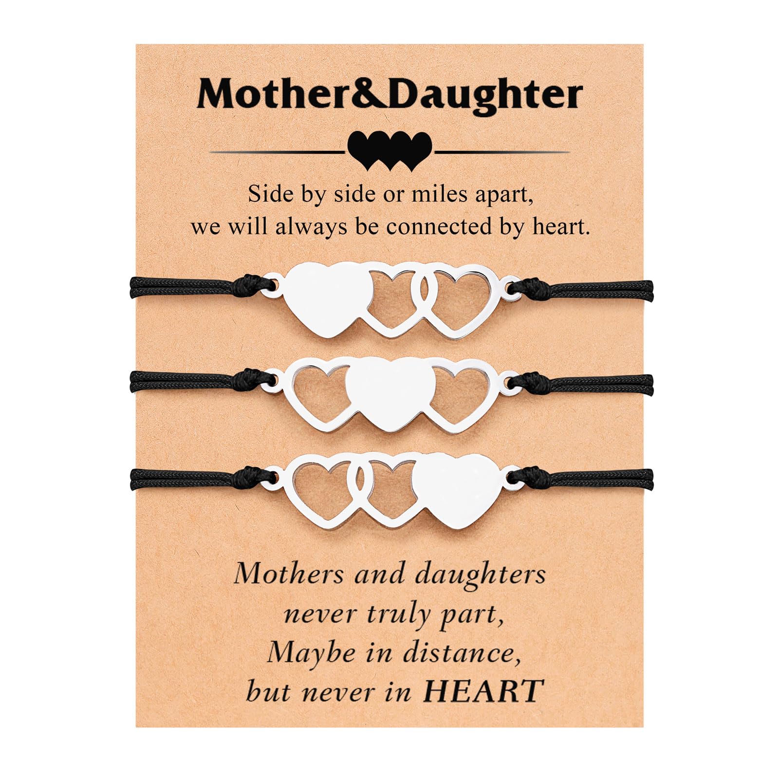 UNGENT THEM Back to School Stuff Mommy and Me Mother Daughter Bracelets Daughter Gifts from Mom First Day of School Bracelet Birthday Christmas Valentine's Day Gifts for Kids Girls