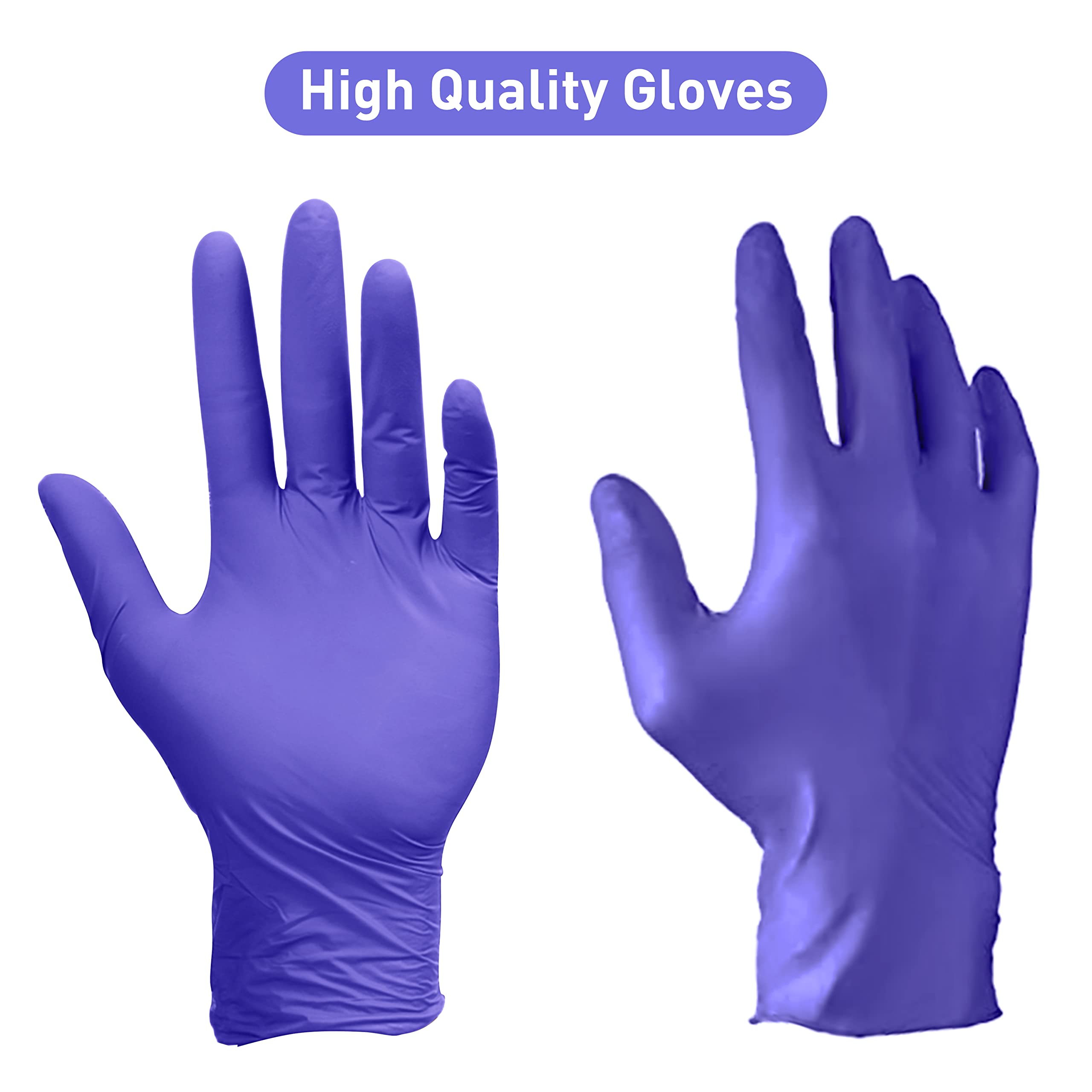 PEIPU Nitrile Gloves,Disposable Cleaning Gloves,(Small, 50-Count) Powder Free, Latex Free,Rubber Free,Ultra-Strong,Food Handling Use, Single Use Non-Sterile Protective Gloves