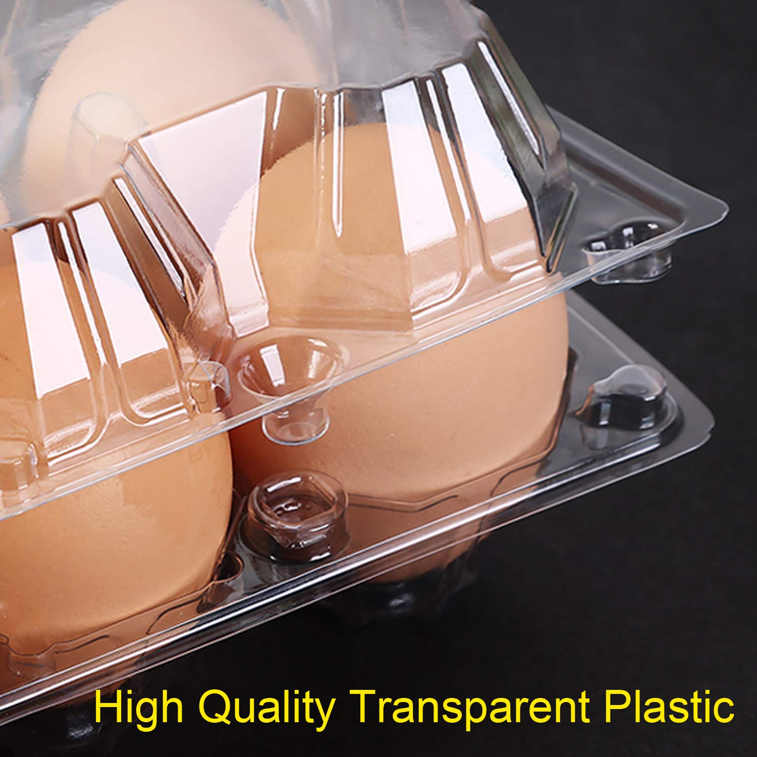 COLOANDUS Large Plastic Egg Cartons 30 Packs with Sticker Labels for 12 Eggs, Cheap Bulk Egg Tray Egg Container Holder for Refrigerator, Storage, Family, Chicken Farm, Market, Camping