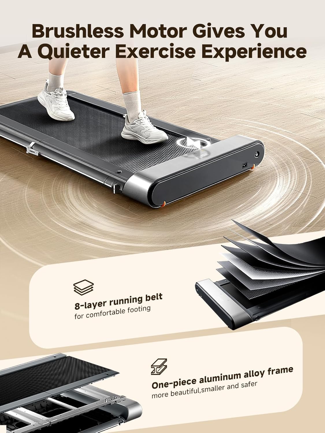 WALKINGPAD R1Pro Folding Treadmill, 2 in 1 Walking Pad Under Desk Treadmill for Home and Office, Compact Foldable Design with App Control and LED Display, Spacious Belt for Walking or Running