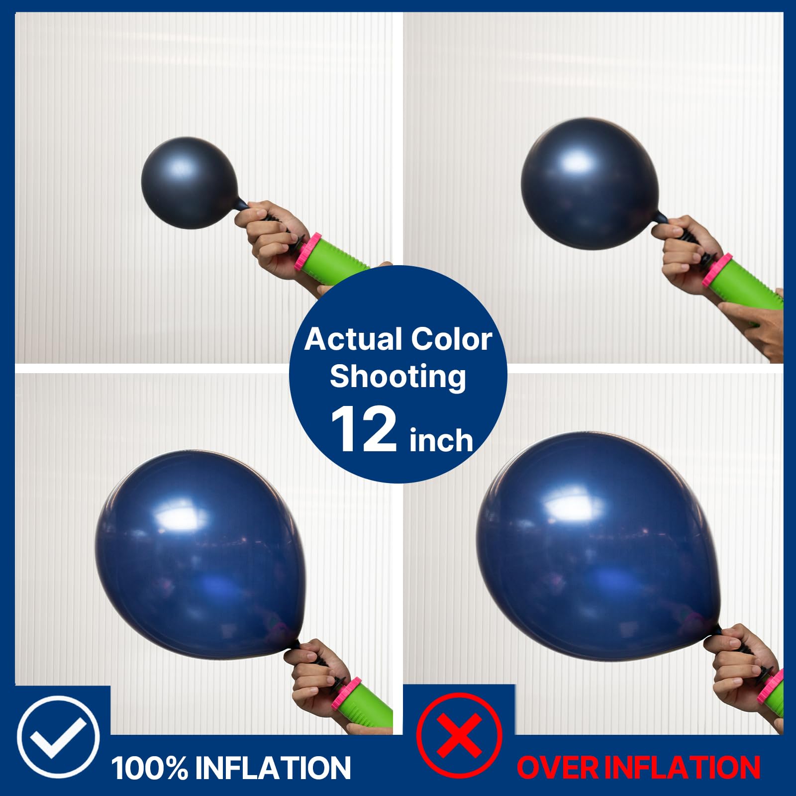 PartyWoo Navy Blue Balloons 123 pcs Pearl Navy Balloons Different Sizes Pack of 18 12 10 5 Inch Dark Blue Balloon Arch Kit Balloon Garland for Graduation New Year Wedding Party Decorations Blue-Z90