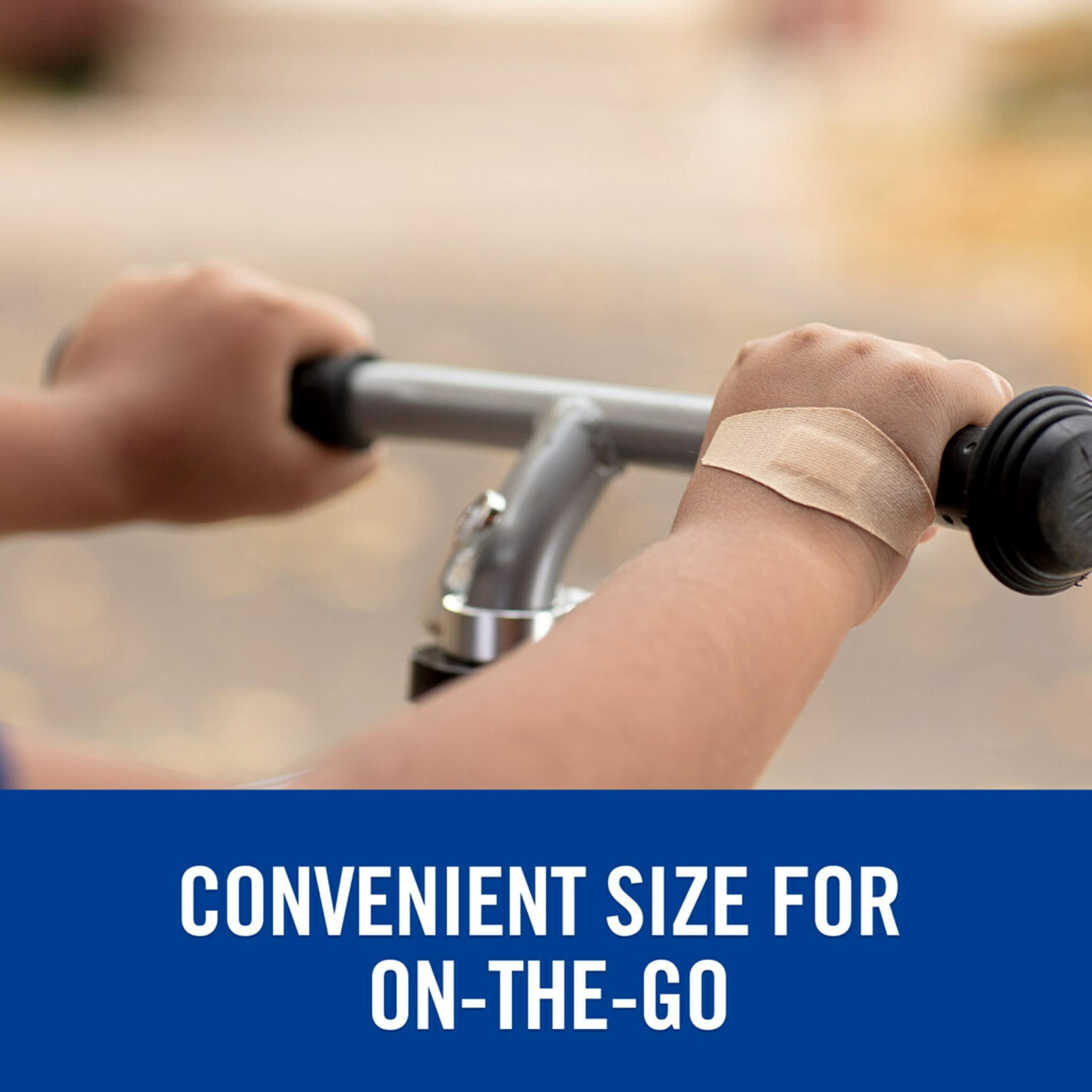 Nexcare Duo Bandages, Painless Removal, Strong Adhesive Bandages Stay on for 24 Hours, Flexible Fabric Construction - 100 Pack Assorted Adhesive Bandages