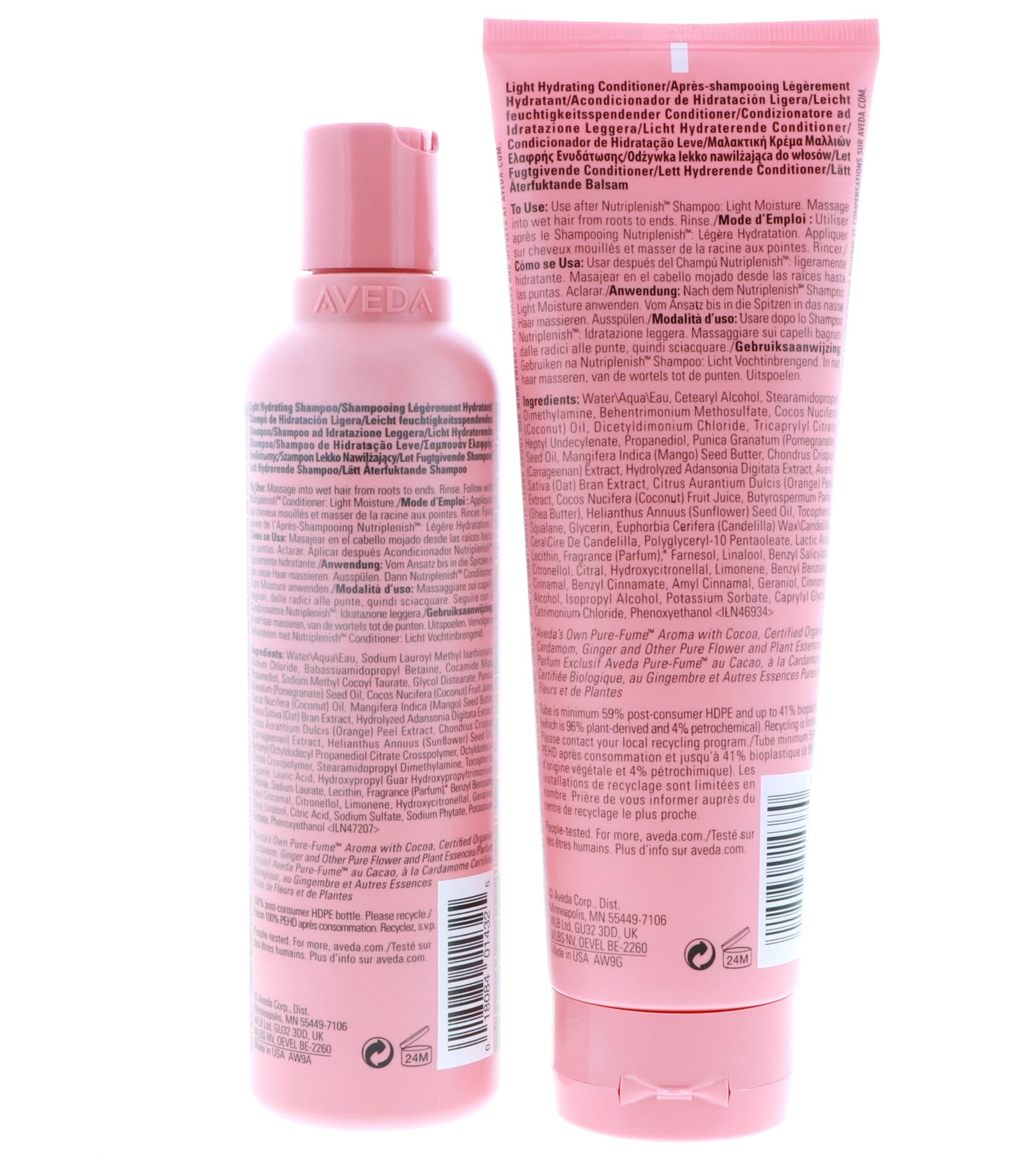 Aveda Nutriplenish Light Moisture Shampoo and Conditioner 8.5 oz Duo Set