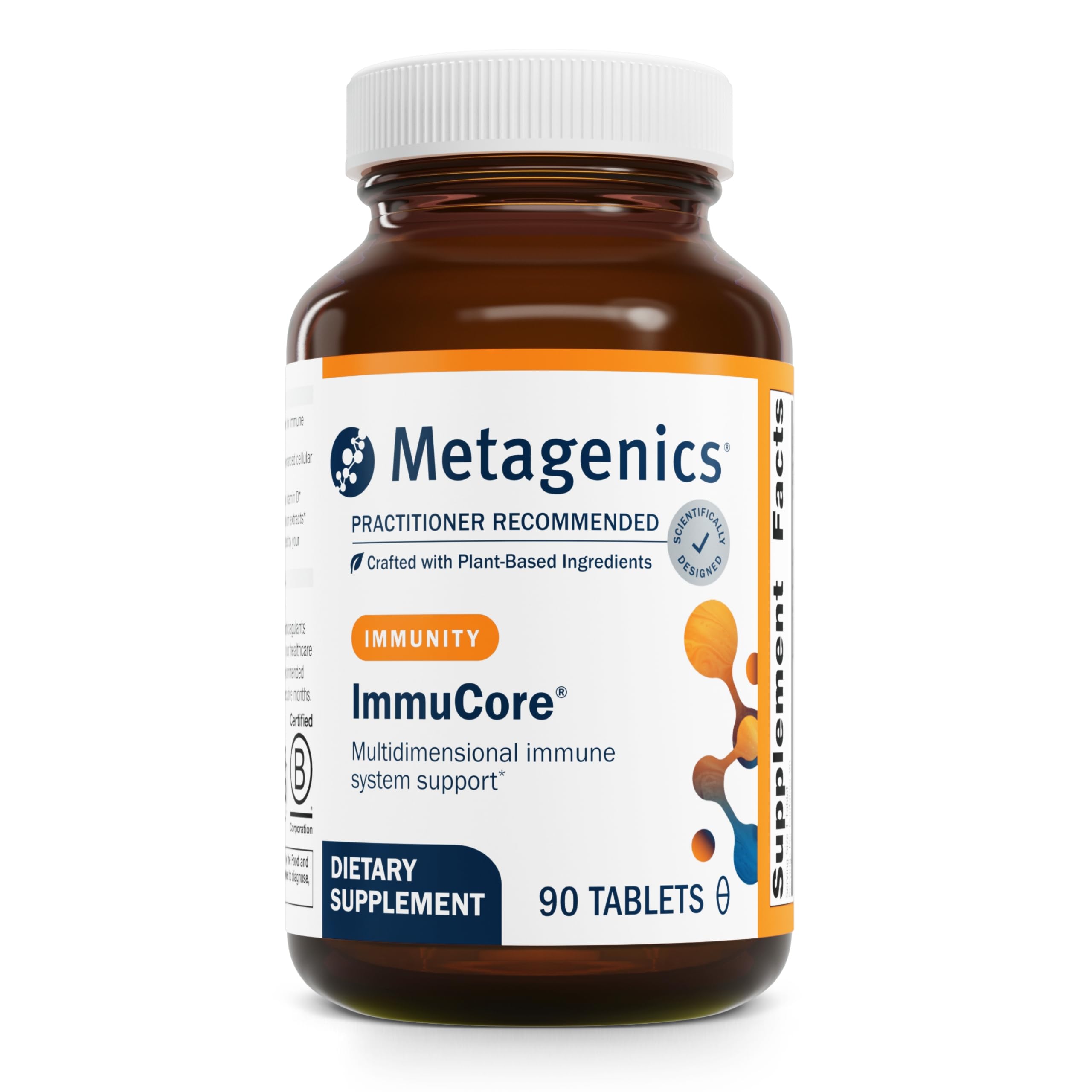 Metagenics ImmuCore - 333 mg Vitamin C - Immune Support Supplement* - with Vitamin D, Zinc & Mushroom Extract - Gluten Free & Non-GMO - 90 Tablets